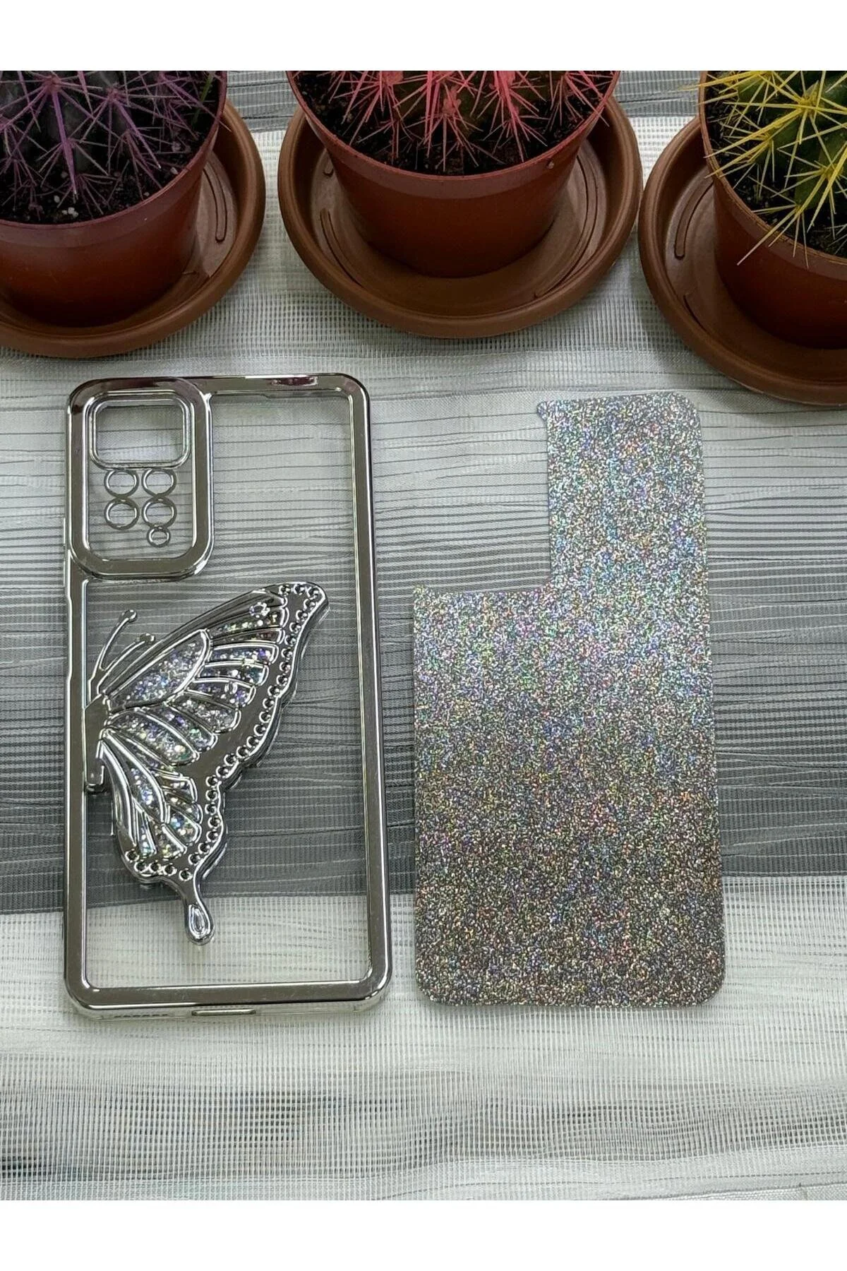 کاور و قاب پوشش نقره ای محافظ آب پروانه سازگار با ردمی نوت 11 پرو شیائومی my butterfly