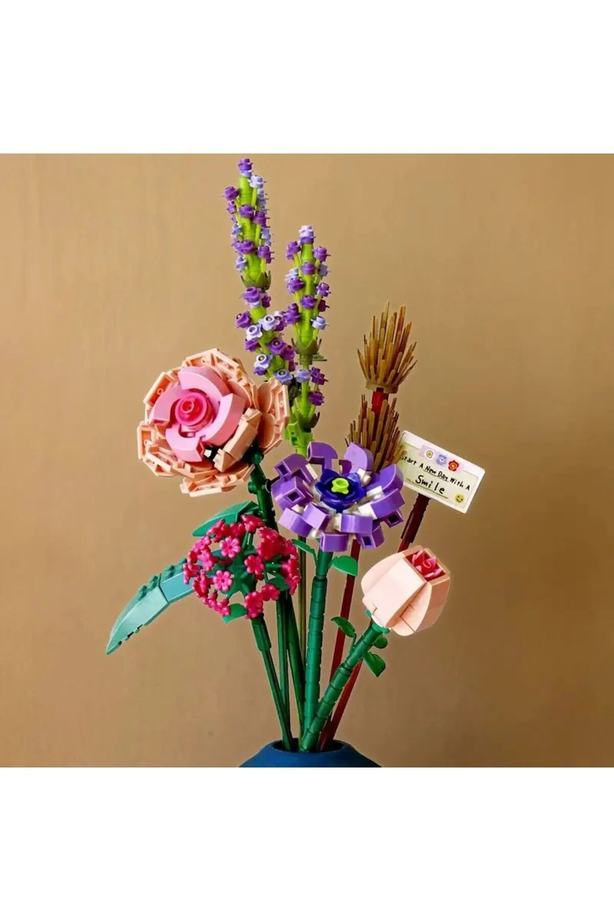 پازل سه بعدی SUNSTER COMPANY™ MINI ETERNAL LAVENDER FLOWERS BUILDING BLOCKS | کیت DIY – 547 عدد تزئینی Sunster Company™