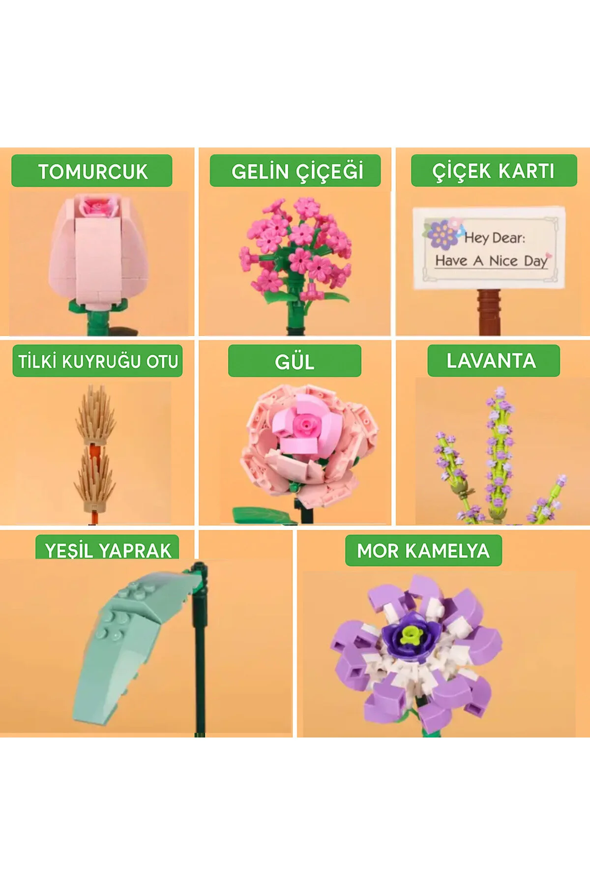 پازل سه بعدی SUNSTER COMPANY™ MINI ETERNAL LAVENDER FLOWERS BUILDING BLOCKS | کیت DIY – 547 عدد تزئینی Sunster Company™