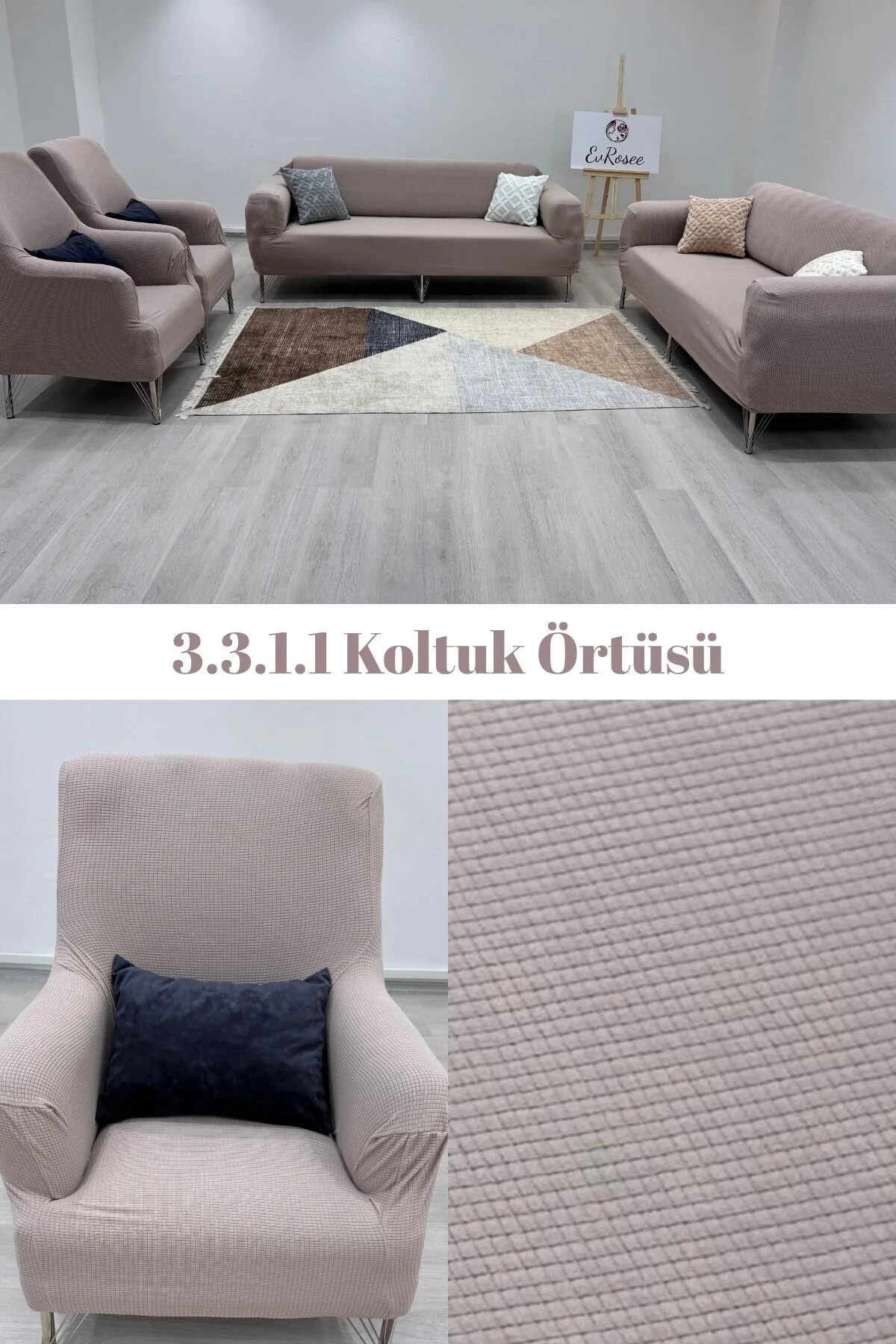 روکش مبل مجموعه پوشش صندلی LYCRA 3 1 CASE SET PRODUCT NEWPILE HOME EvRosee