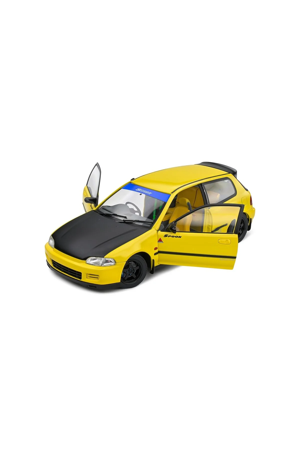 مدل خودرو SOLIDO 1 18 HONDA CIVIC EG6 نسخه قاشق کارناوال زرد 1991 Genel Markalar