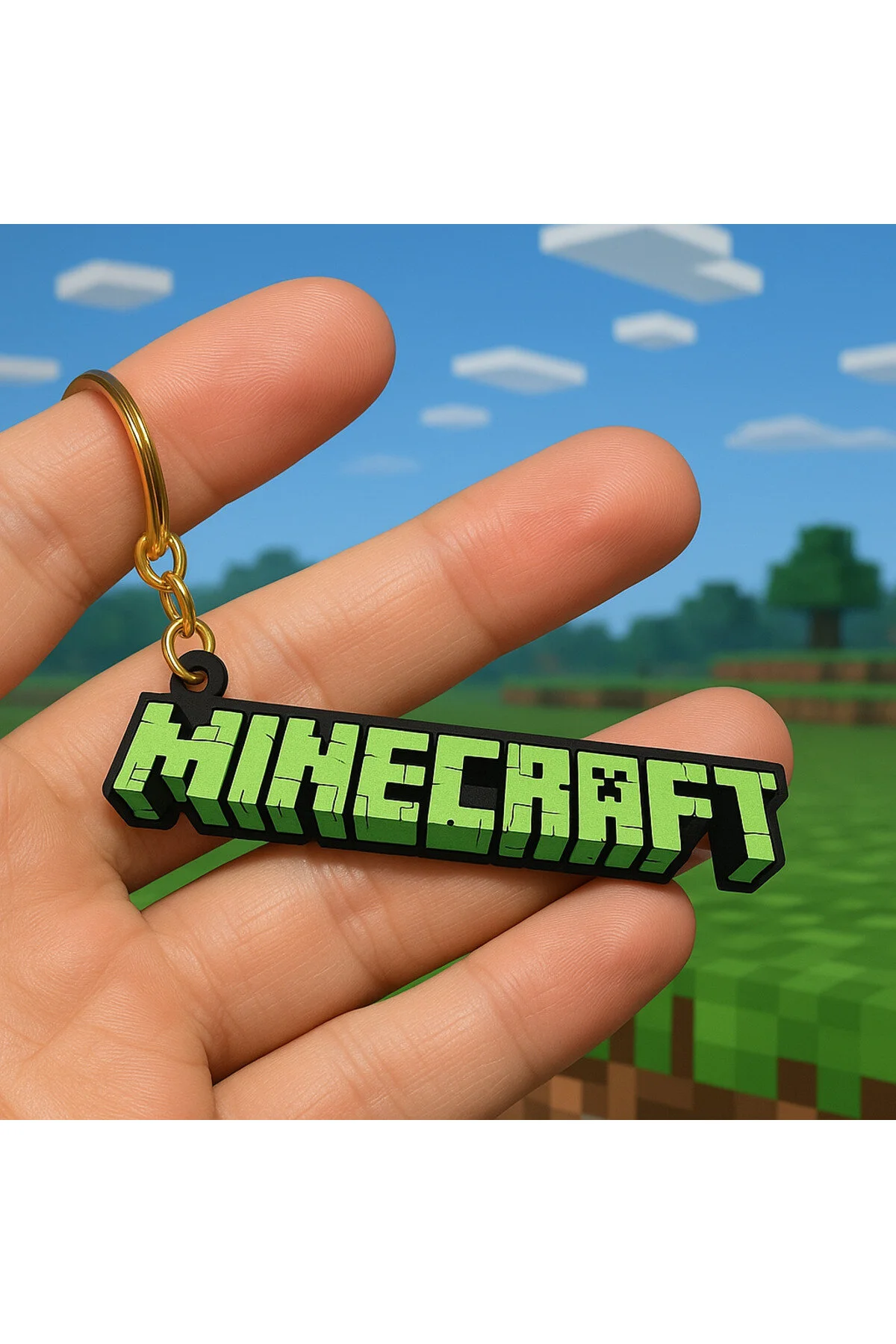 جاکلیدی و کیف جذاب سه بعدی با نوشته MINECRAFT 9 سانتی متر Store