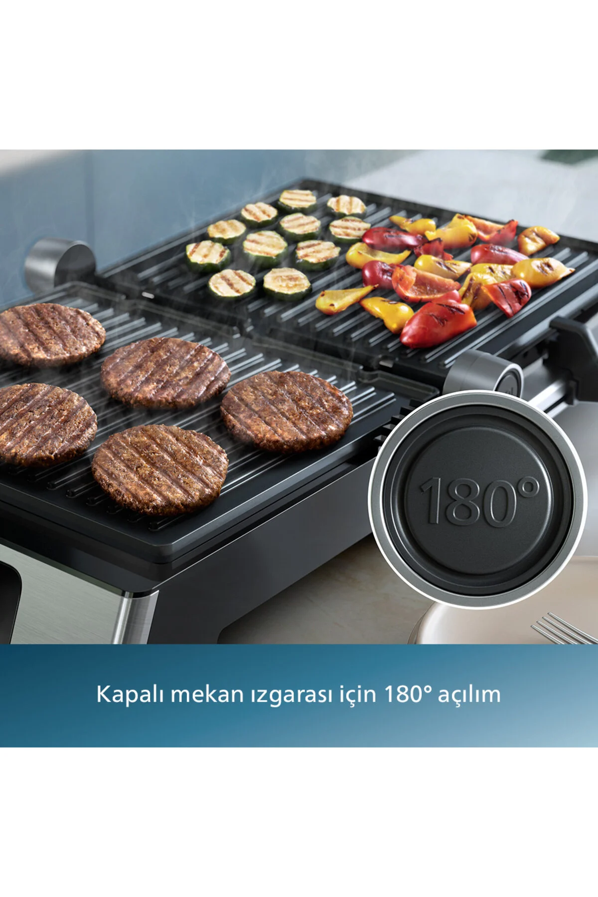 دستگاه ساندویچ و تست سری 5000 2200 وات گریل توستر پسوند کامل برای HD6301 90 اورجینال Philips