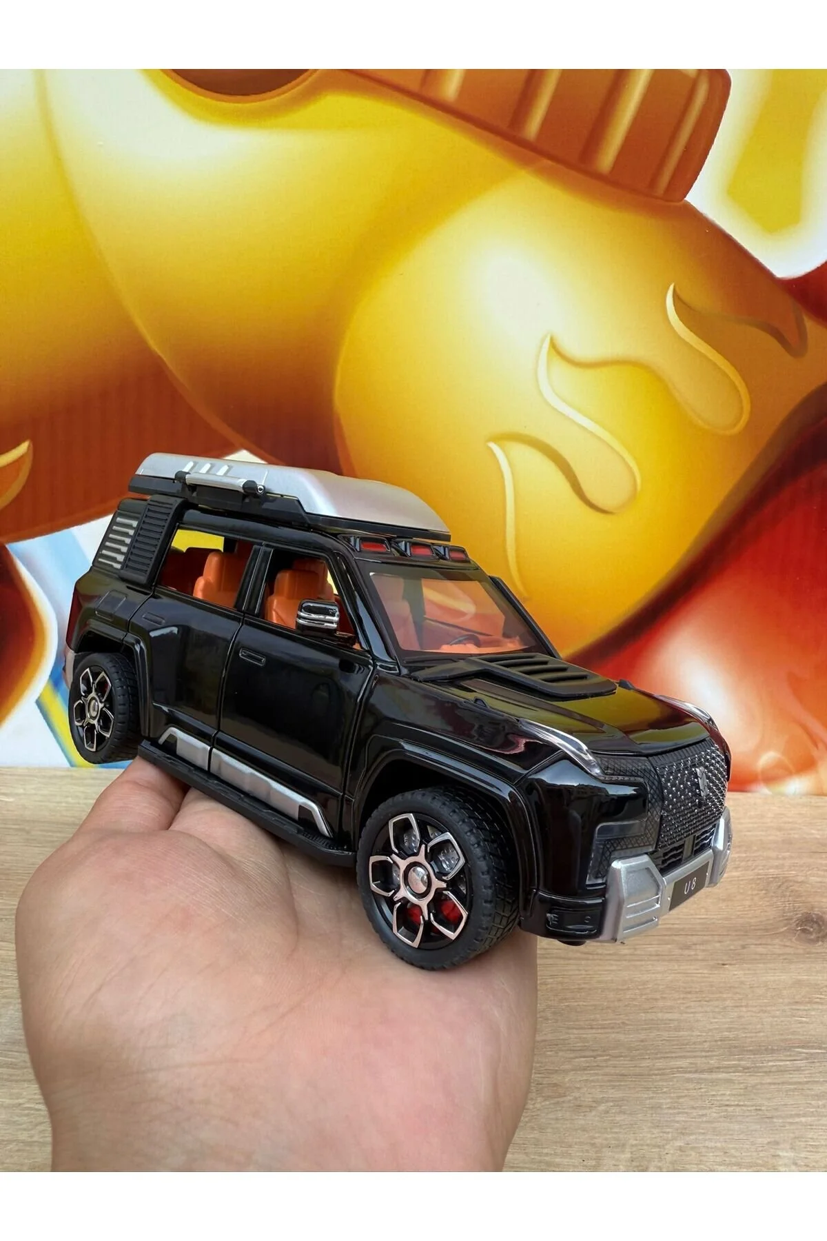 مدل خودرو BYD YANGWANG U8 DIECAST MODEL CAR SOUND DOORS OPEN VOICE scntoys