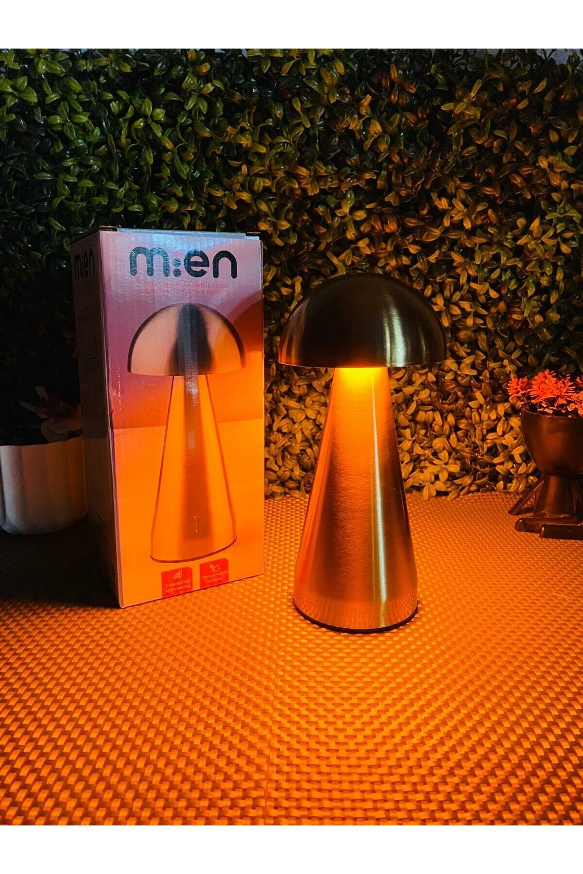چراغ رومیزی و خواب LED LAMBA DESKTOP GOLD TOUCH 3 LIGHT MİEN HOME
