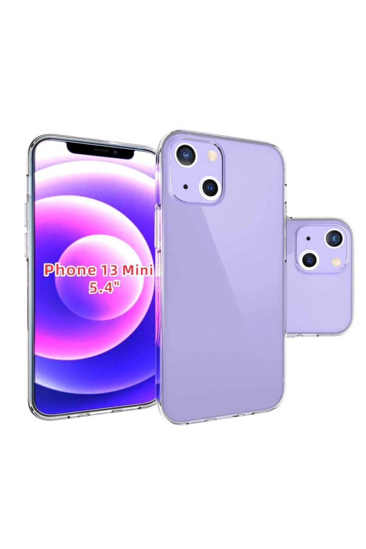 کاور و قاب IPHONE 13 MINI سازگار با SUPER SILICONE CASE بی رنگ Cep Plus