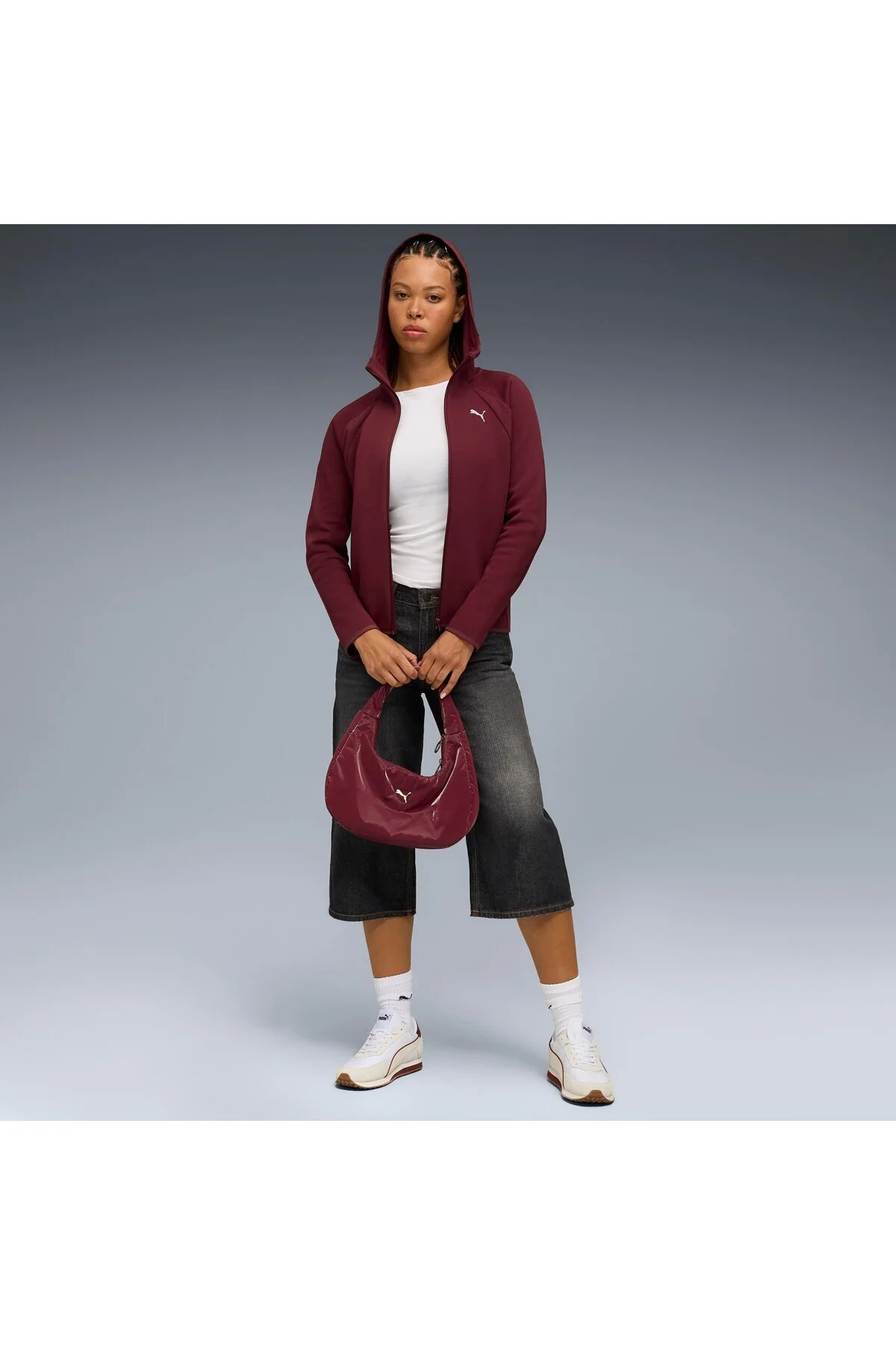 کت بزرگسال زنانه هودی با زیپ کامل EVOSTRIPE پوما Puma