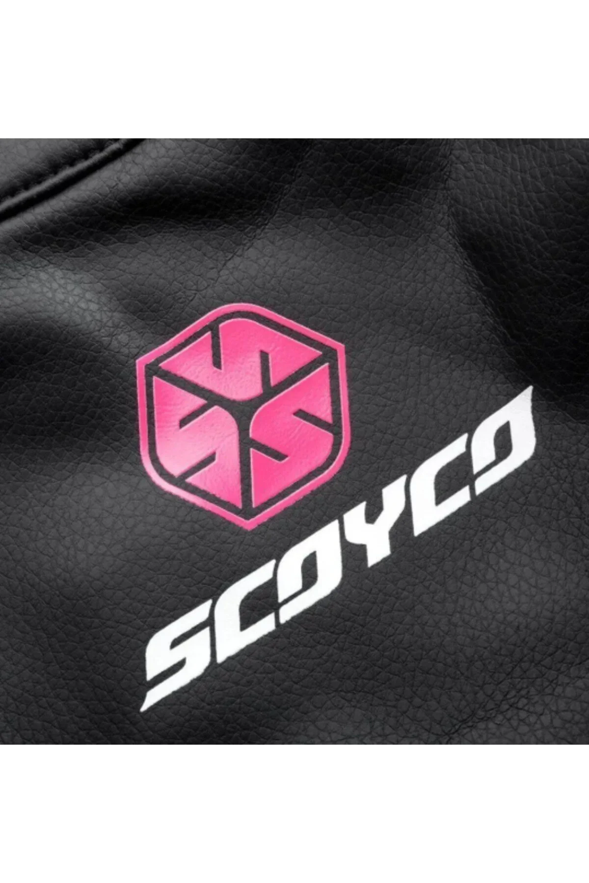 کاپشن موتورسوار زنانه JK153W 4 فصل پارچه چرمی صورتی سیاه XL Scoyco