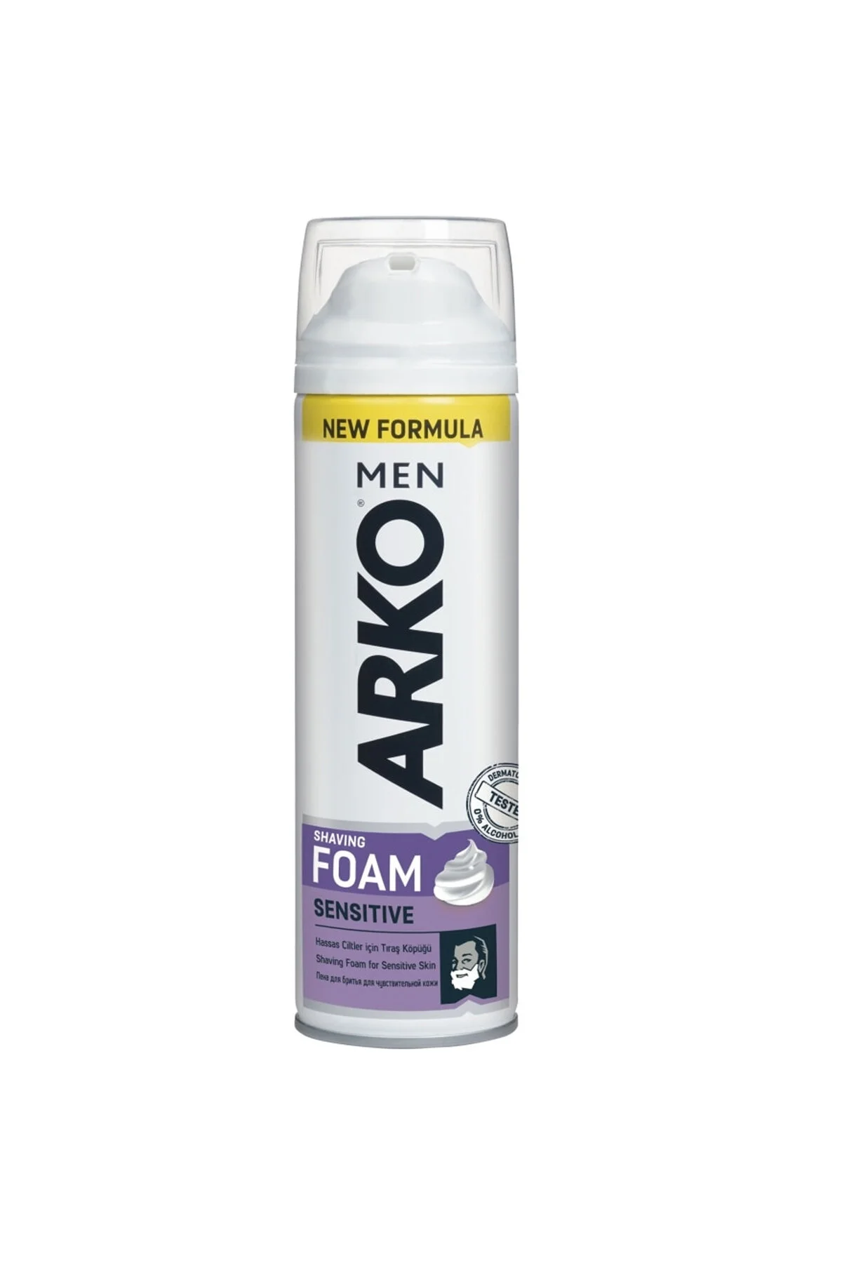 کف و ژل اصلاح مردانه زنانه فوم 200 میلی لیتر حساس Arko