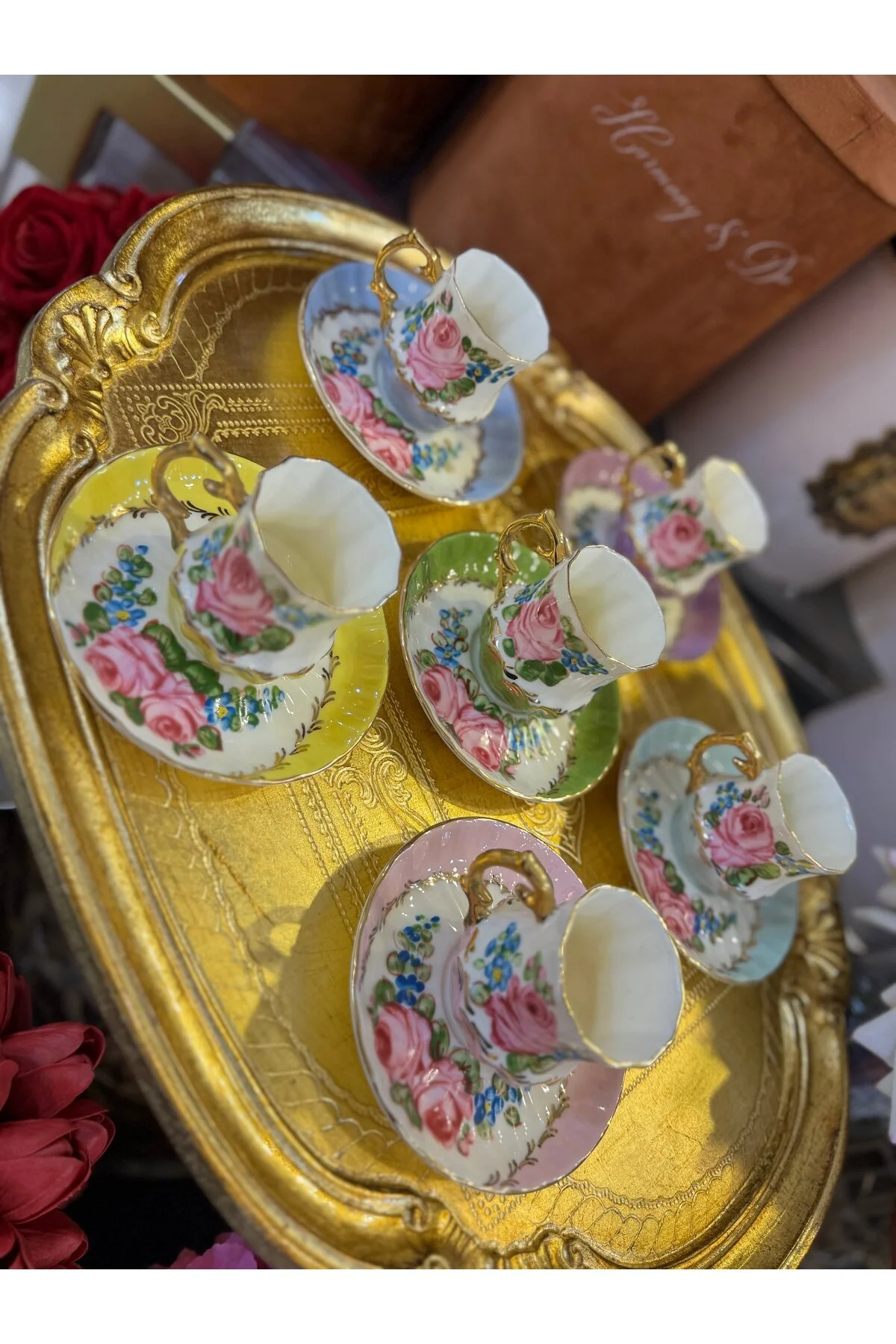 فنجان قهوه ESTERHOMEDECOR 6 PERSON PAINTING CUPFIFE Handmade