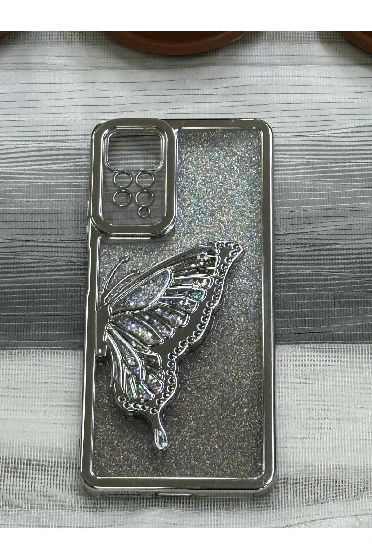 کاور و قاب پوشش نقره ای محافظ آب پروانه سازگار با ردمی نوت 11 پرو شیائومی my butterfly