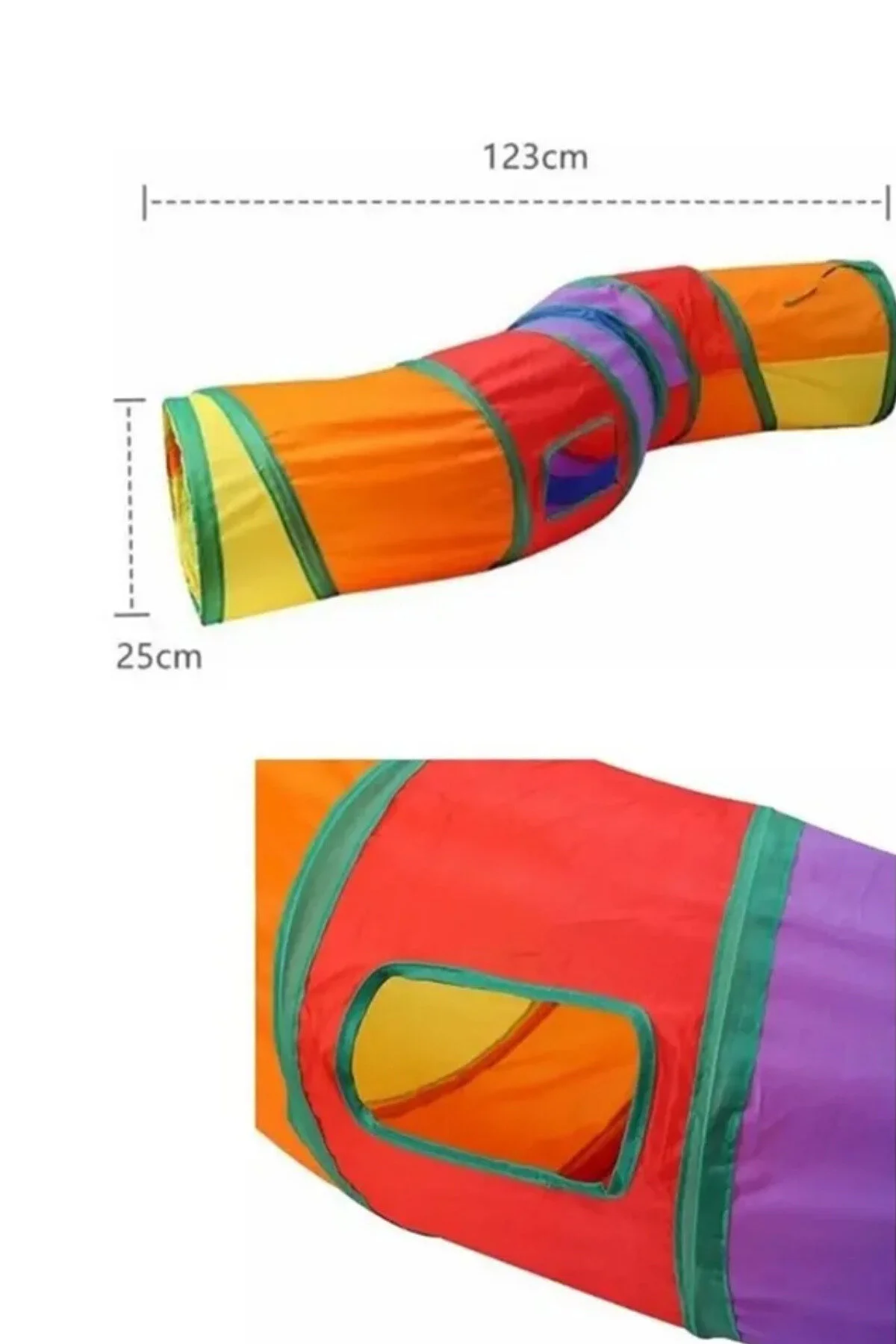 اسباب بازی گربه تونل منحنی تاشو RAINBOW S سگ PET PLAY TUNNEL ego home