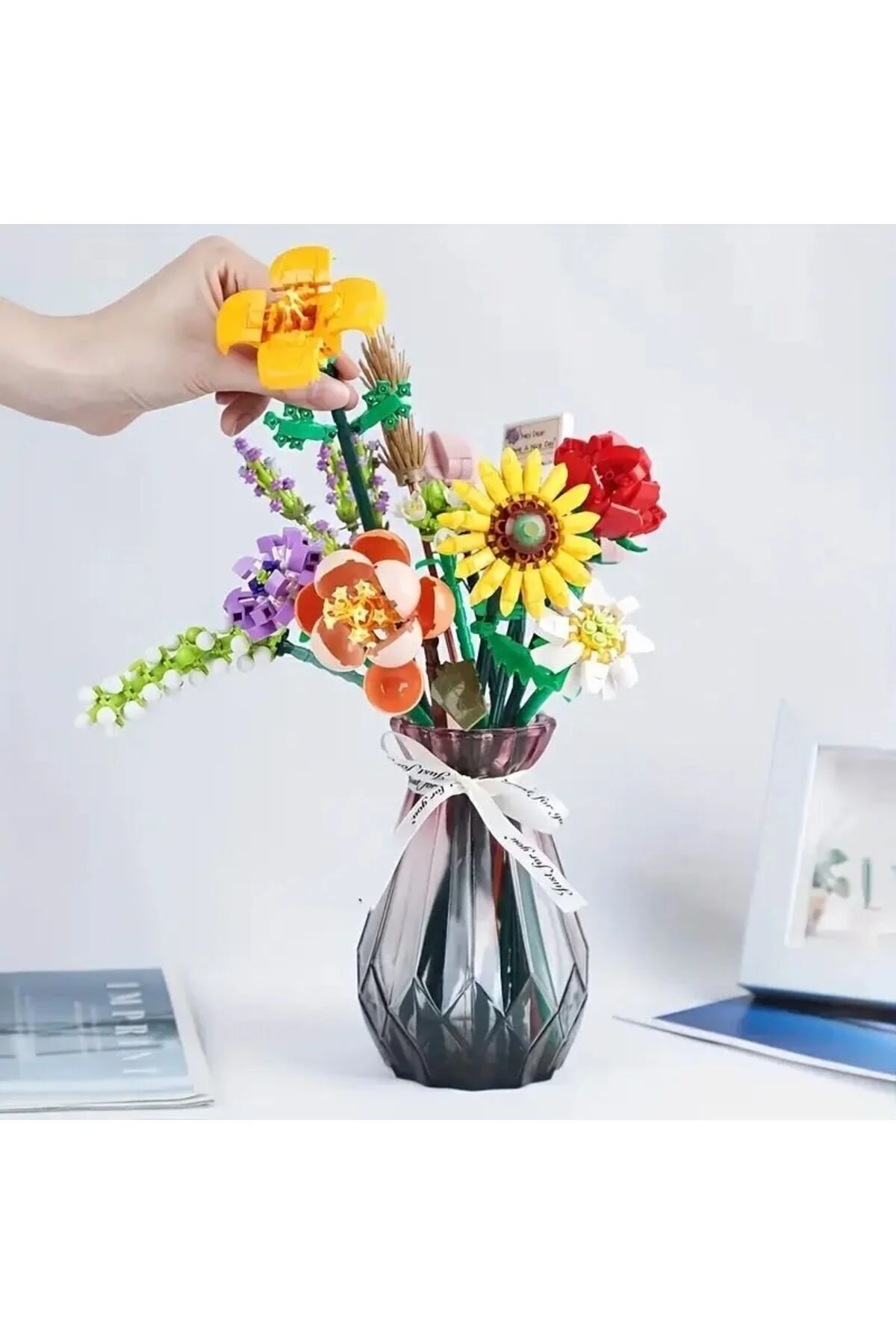 پازل سه بعدی SUNSTER COMPANY™ MINI ETERNAL HELIOTROPE BUILDING BLOCKS | ست DIY – 568 عدد| تزئینی Sunster Company™