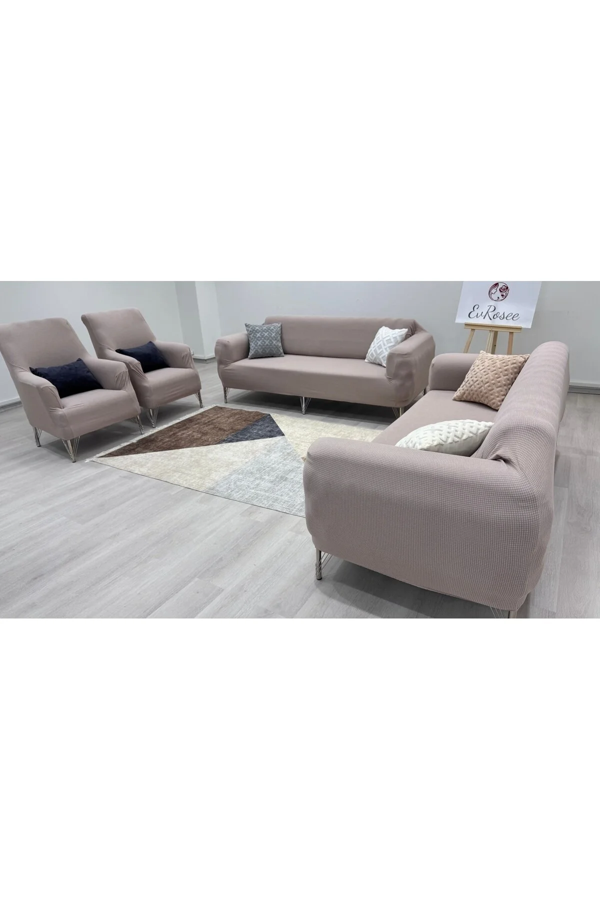 روکش مبل مجموعه پوشش صندلی LYCRA 3 1 CASE SET PRODUCT NEWPILE HOME EvRosee