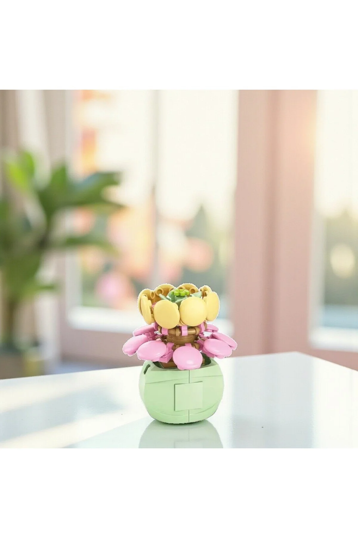 لگو و اسباب بازی های ساخت محور | مینی بوتانیکا CANDY FLOWER – CAMELLIA JAPONICA PLANT مجموعه بلوک گلدان کوچک پازل سه بعدی DIY 78 عدد از ترکیه FLORİST