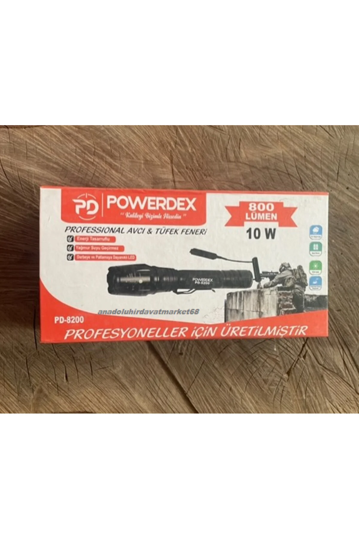 چراغ قوه PRO FLASHLIGHT شارژی تفنگ FLASHLONG برد LED شکاری PWR