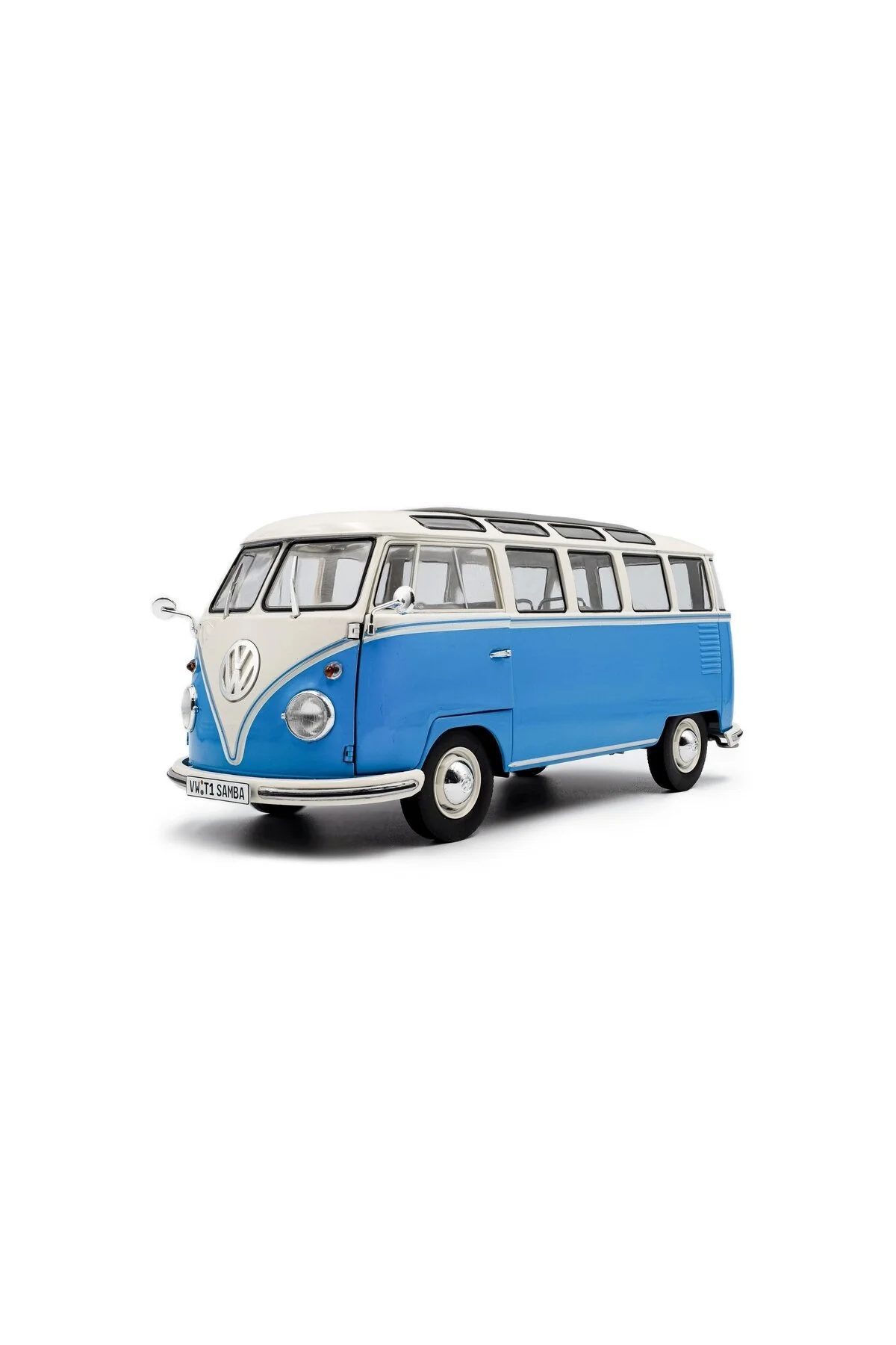 مدل خودرو 1 18 VOLKSWAGEN T1 SAMBA BLUE WALLY 1962 Solido