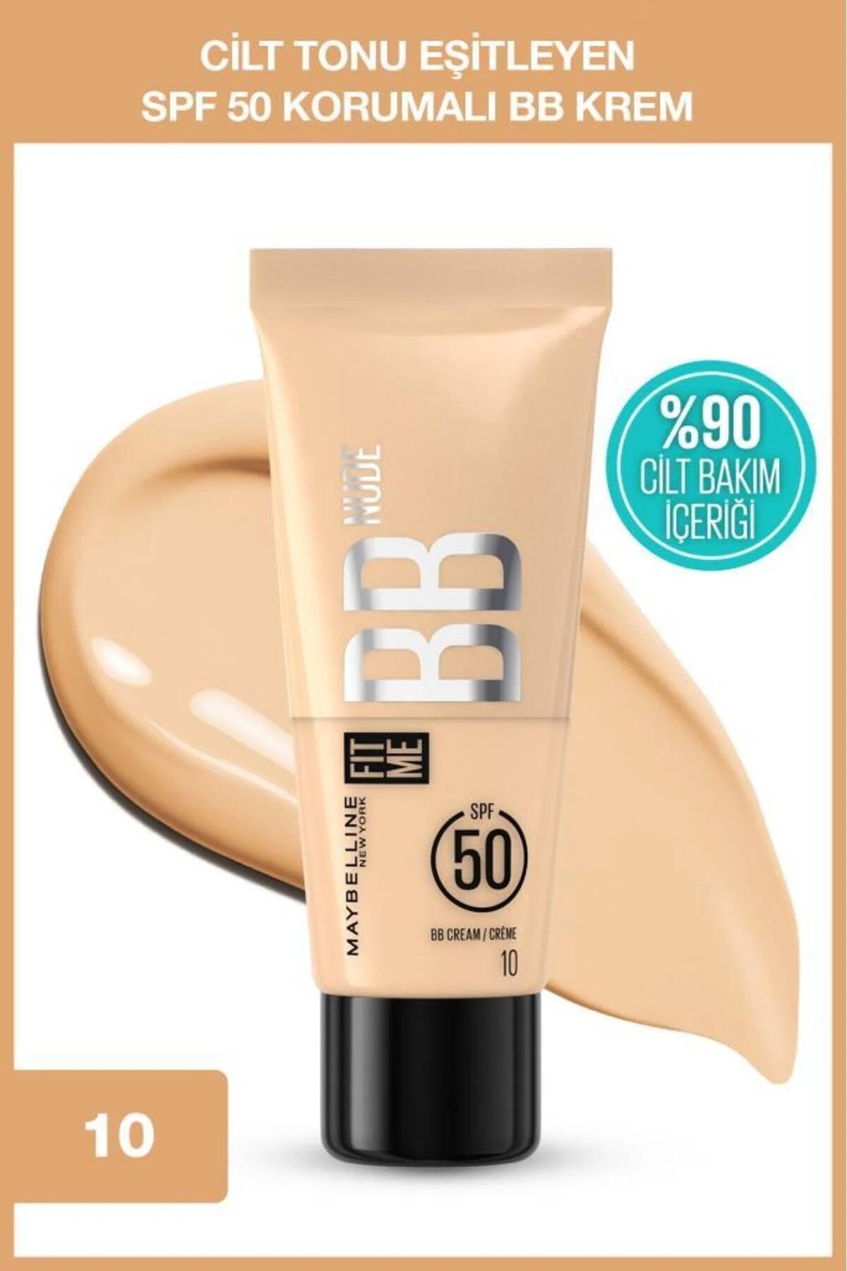 کرم بی و سی FIT ME NUDE SKIN CARE MOISTURIZER EFFECTIVE BB CREAM 10 Maybelline New York