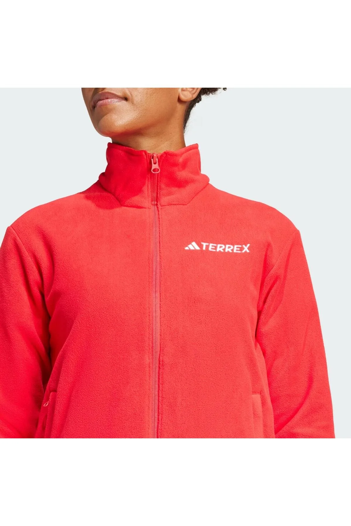 سویشرت زنانه W MT ESS FZ FL زن قرمز پیراهن قطبی آدیداس adidas