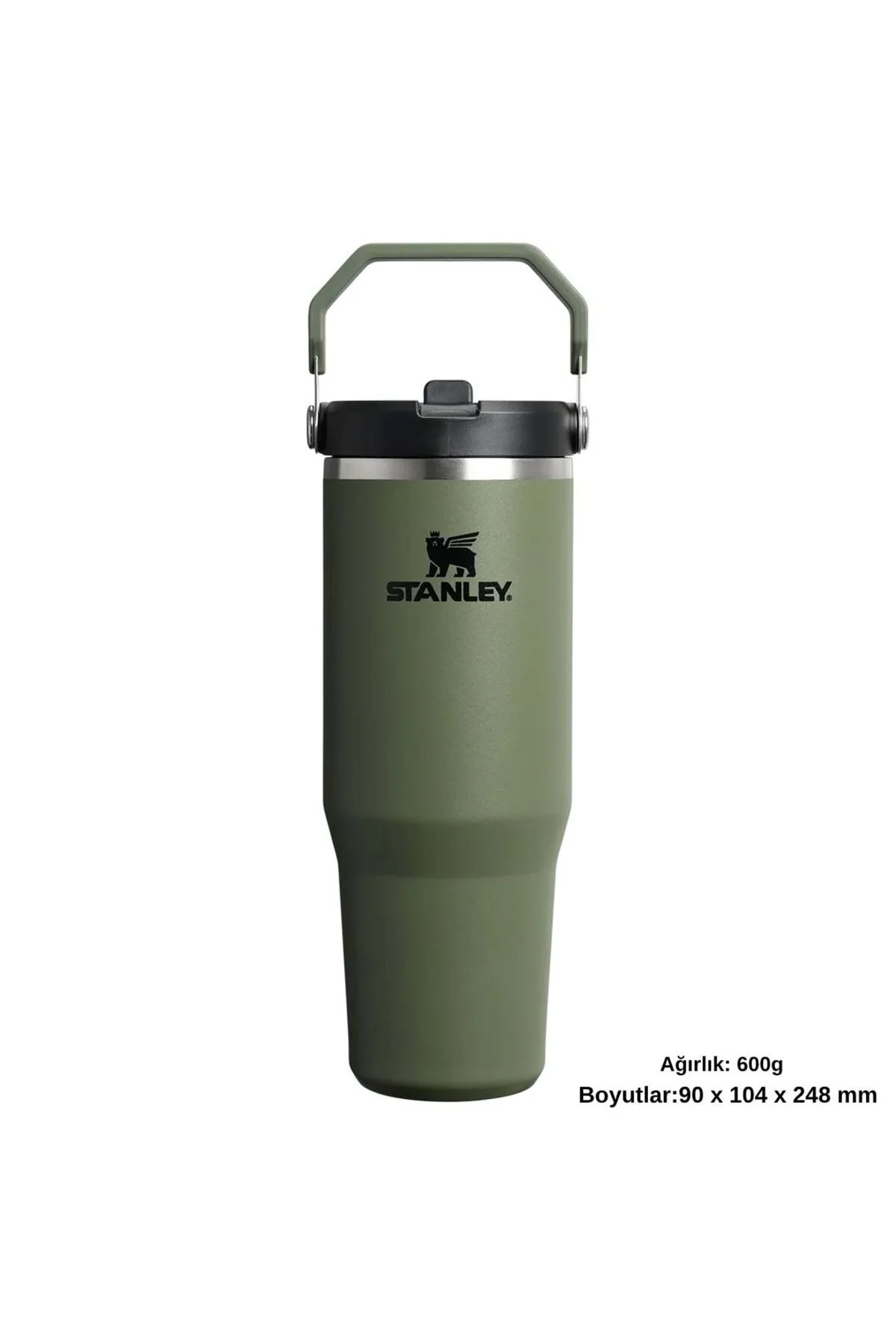 قمقمه و فلاسک جریان یخ FLIP STRAW PIPETAN THERMOS CUP 0.89 LT MATARA KHAKI Stanley