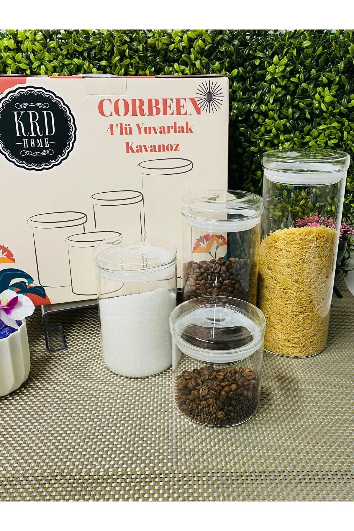 شیشه جار JAR دور 4 LU CORBEEN KRD 6155 LİLA HOME