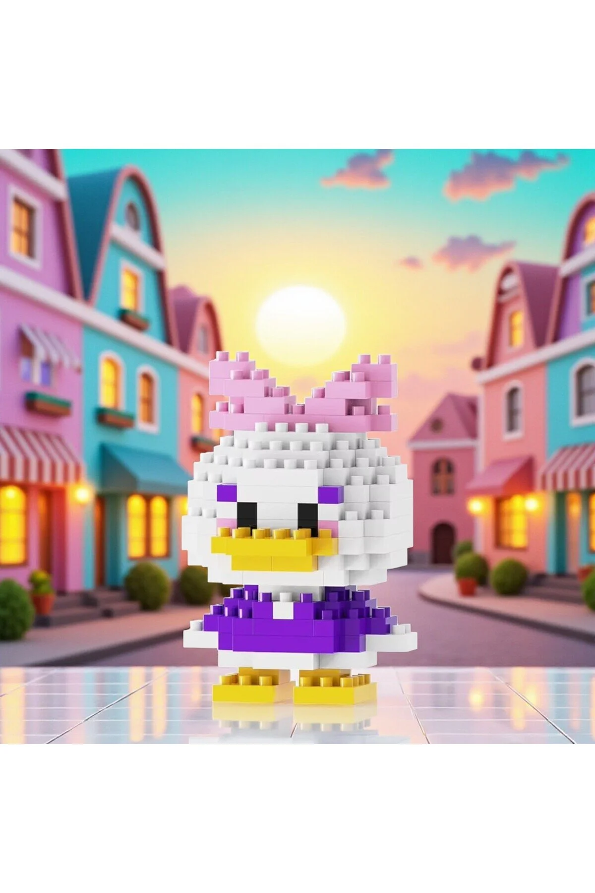 پازل سه بعدی | PINKYDAY DAISY DUCK – مجموعه مینی بلوک با هدیه شگفت انگیز SUNSTER COMPANY™ 137 قطعه Bricks