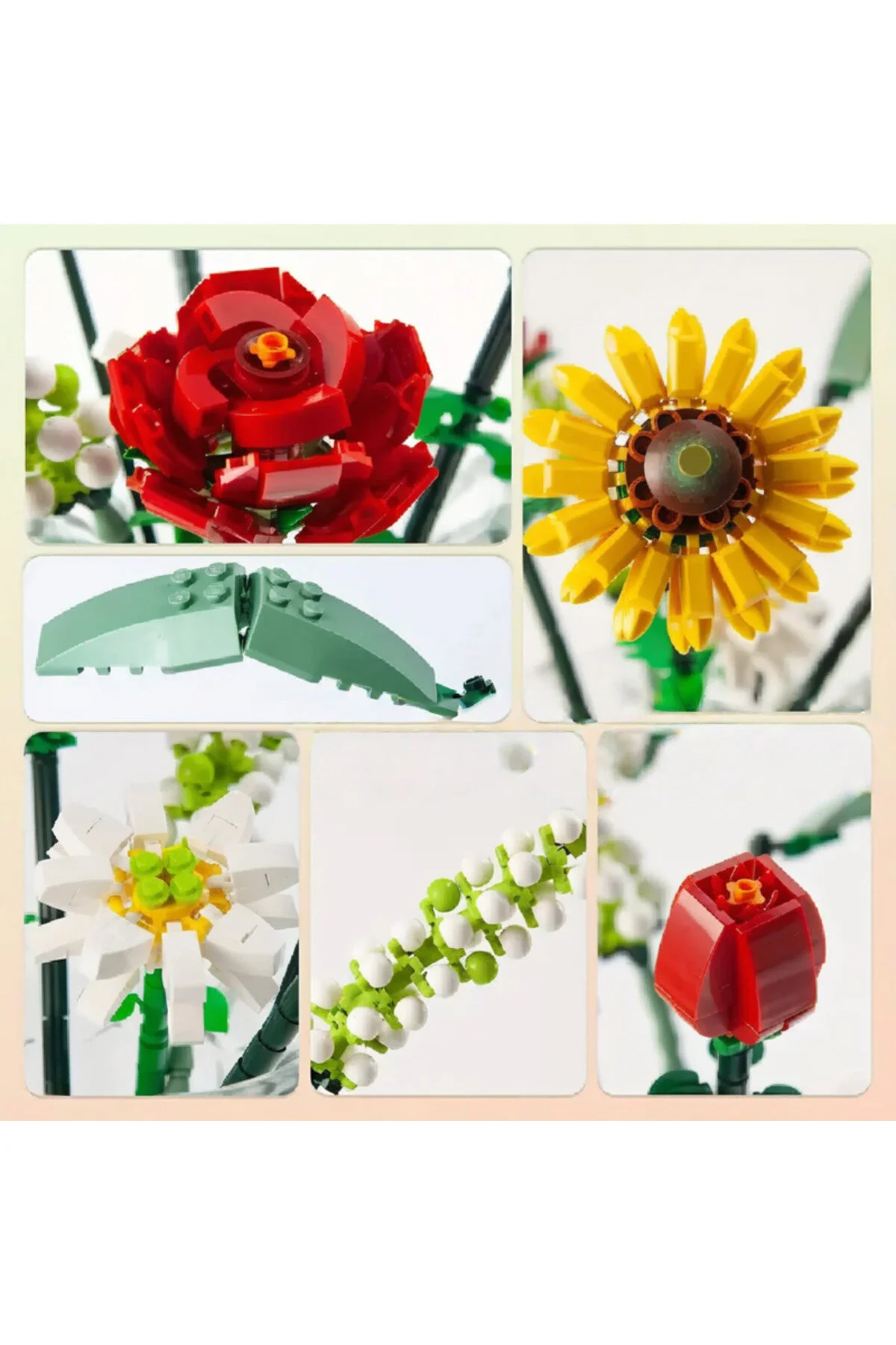 پازل سه بعدی SUNSTER COMPANY™ MINI ETERNAL HELIOTROPE BUILDING BLOCKS | ست DIY – 568 عدد| تزئینی Sunster Company™