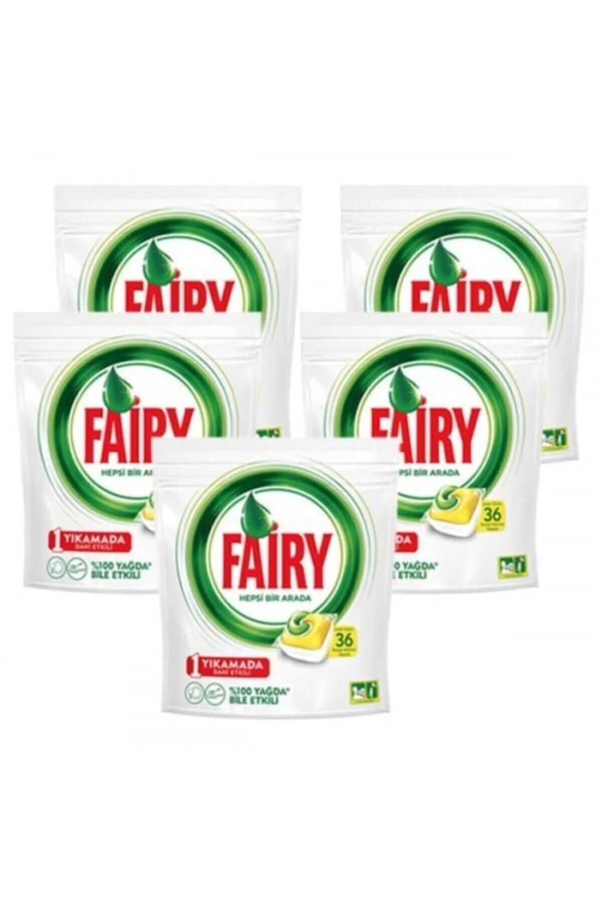 قرص و پودر ماشین ظرفشویی مواد شوینده همه با هم لیمو 36 شستشو 5 Fairy