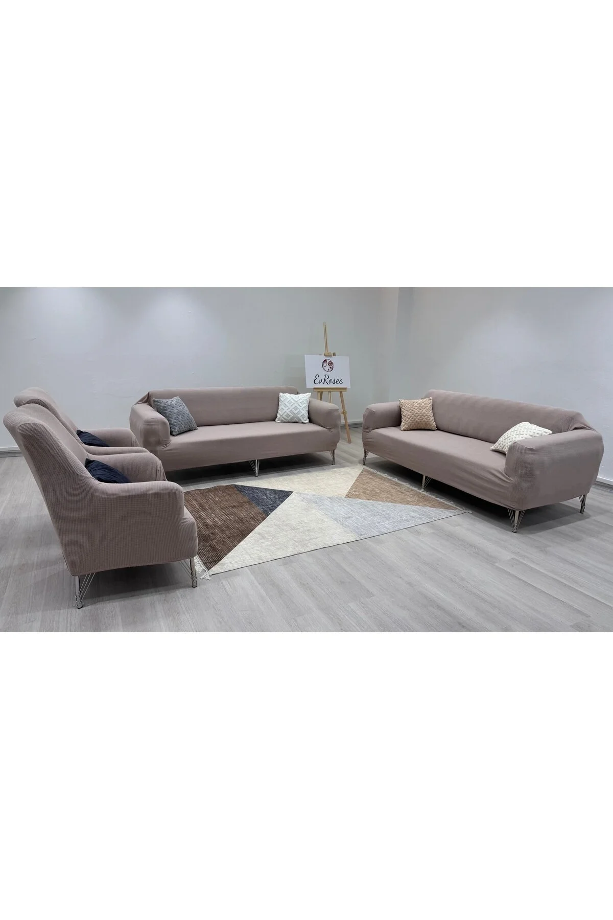 روکش مبل مجموعه پوشش صندلی LYCRA 3 1 CASE SET PRODUCT NEWPILE HOME EvRosee