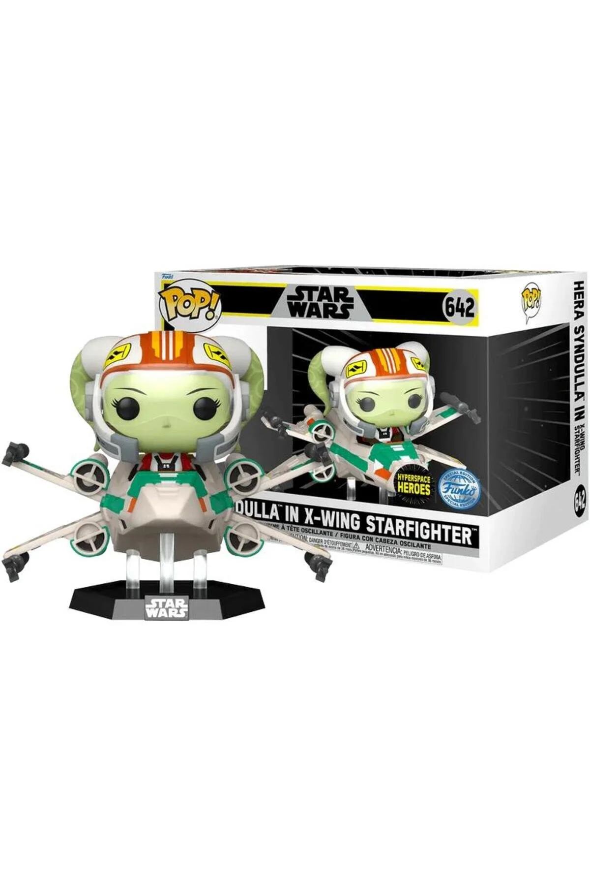 فیگور POP RIDES SUPER DELUXE DISNEY STAR WARS REBELS HERA SYNDOLLA در X WING STARFIGHTER Funko
