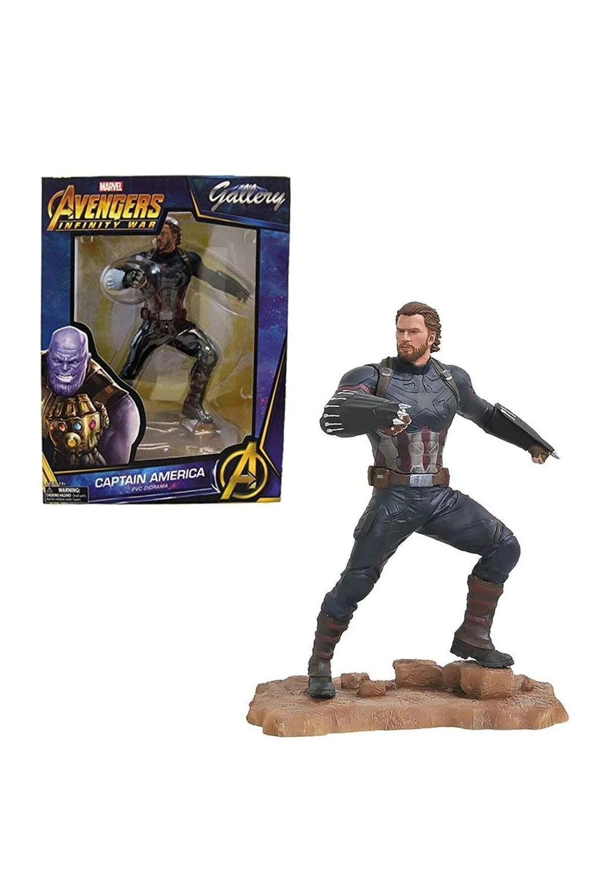 فیگور DIAMOND MARVEL GALLERY AVENGERS 3 CAPTAIN AMERICA PVC STATUE 23CM Diamond Select
