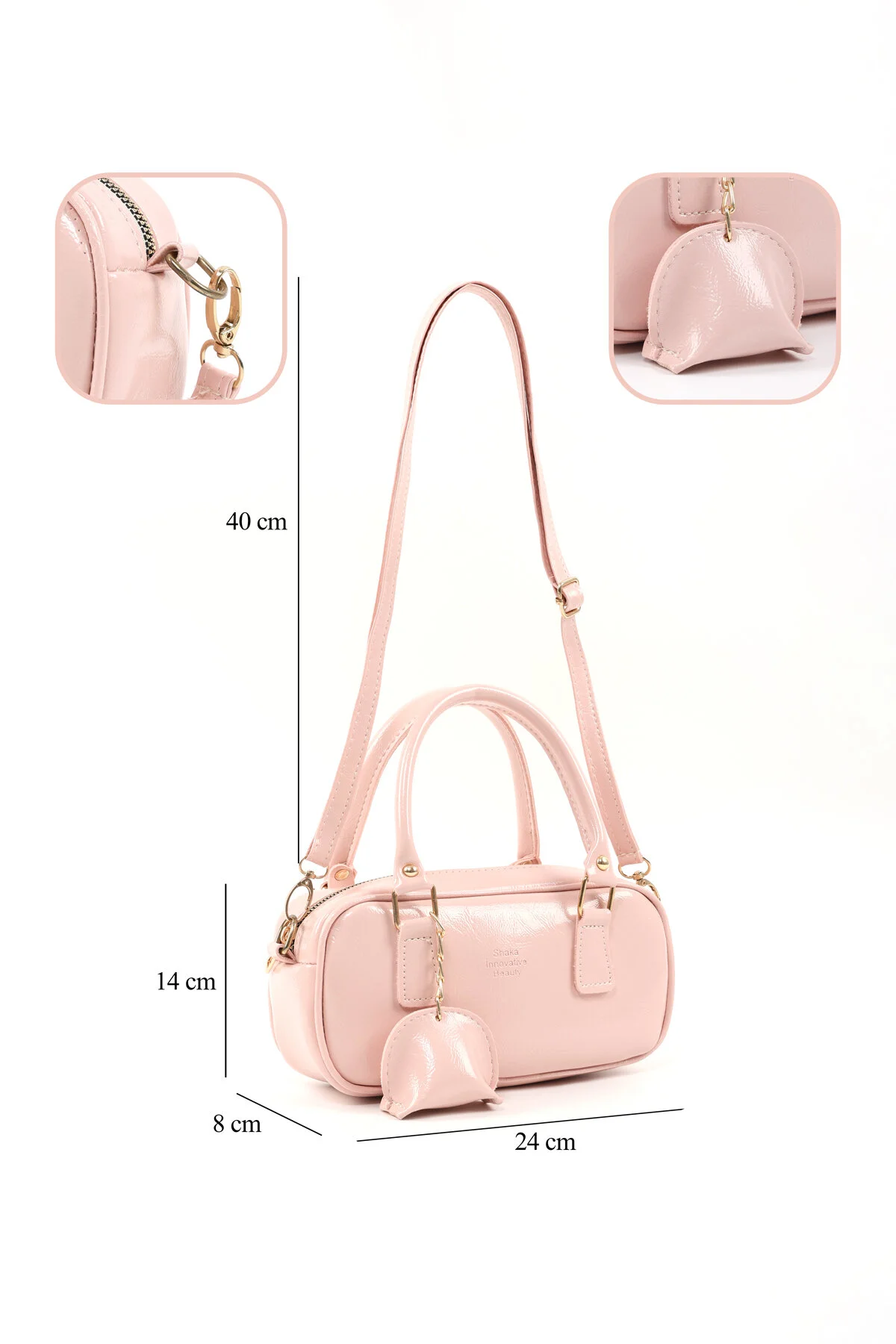 کیف شانه ای دستی بازو و چرم مصنوعی CANDY PINK SHK207 Shaka