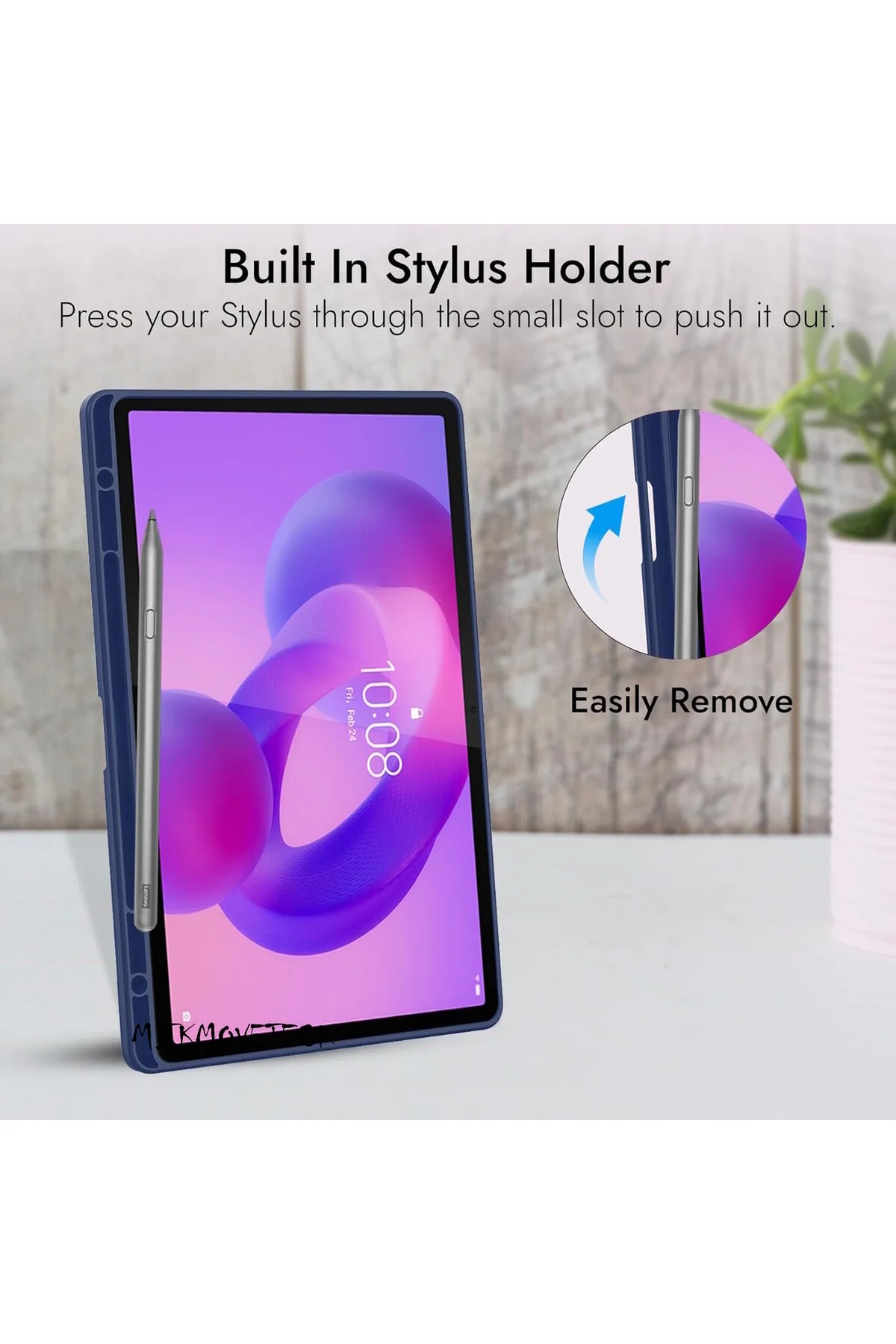 کاور تبلت کیف 12.7 اینچی LENOVO TAB P12 با حالت خواب هوشمند محفظه قلم پایه و پشتی رنگی جلد سخت کامپیوتر m.tk moveteck