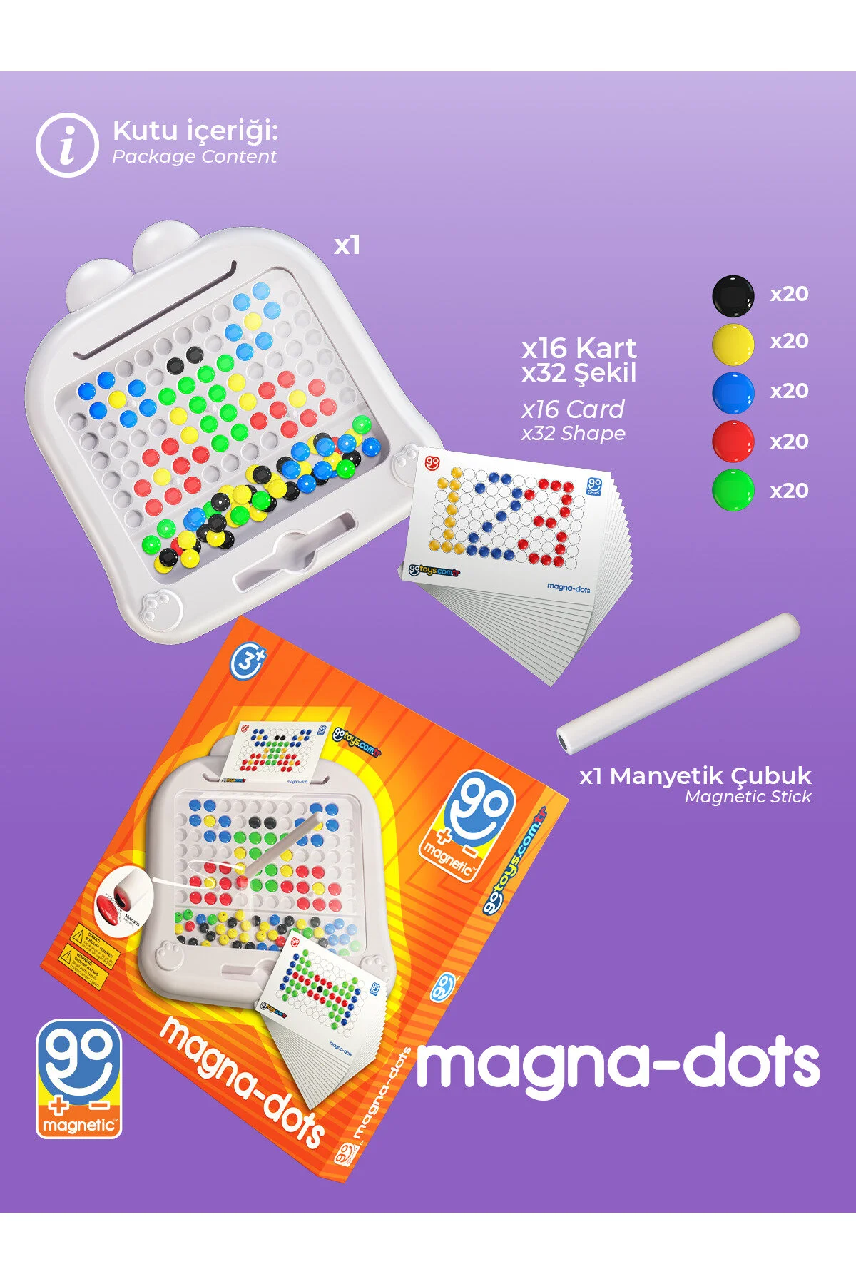 بازی های رومیزی MAGNA DOTS تبلت کدگذاری مغناطیسی بخار بدون فعالیت صفحه نمایش ساختار SHOPIST اورجینال Go Toys