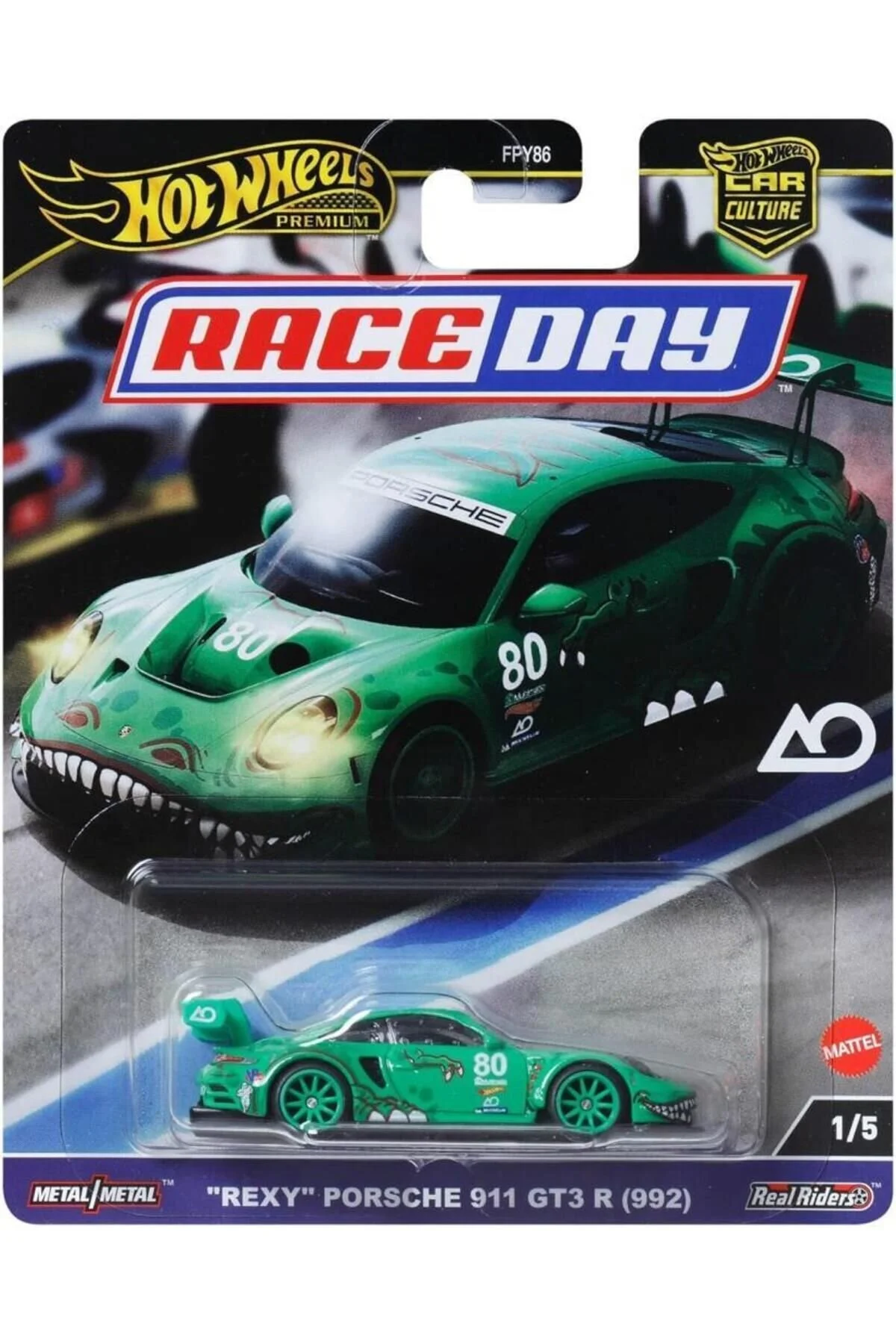 ماشین اسباب بازی فرهنگ خودرو ممتاز REXY PORSCHE 911 GT3 R 992 HRV72 HOT WHEELS