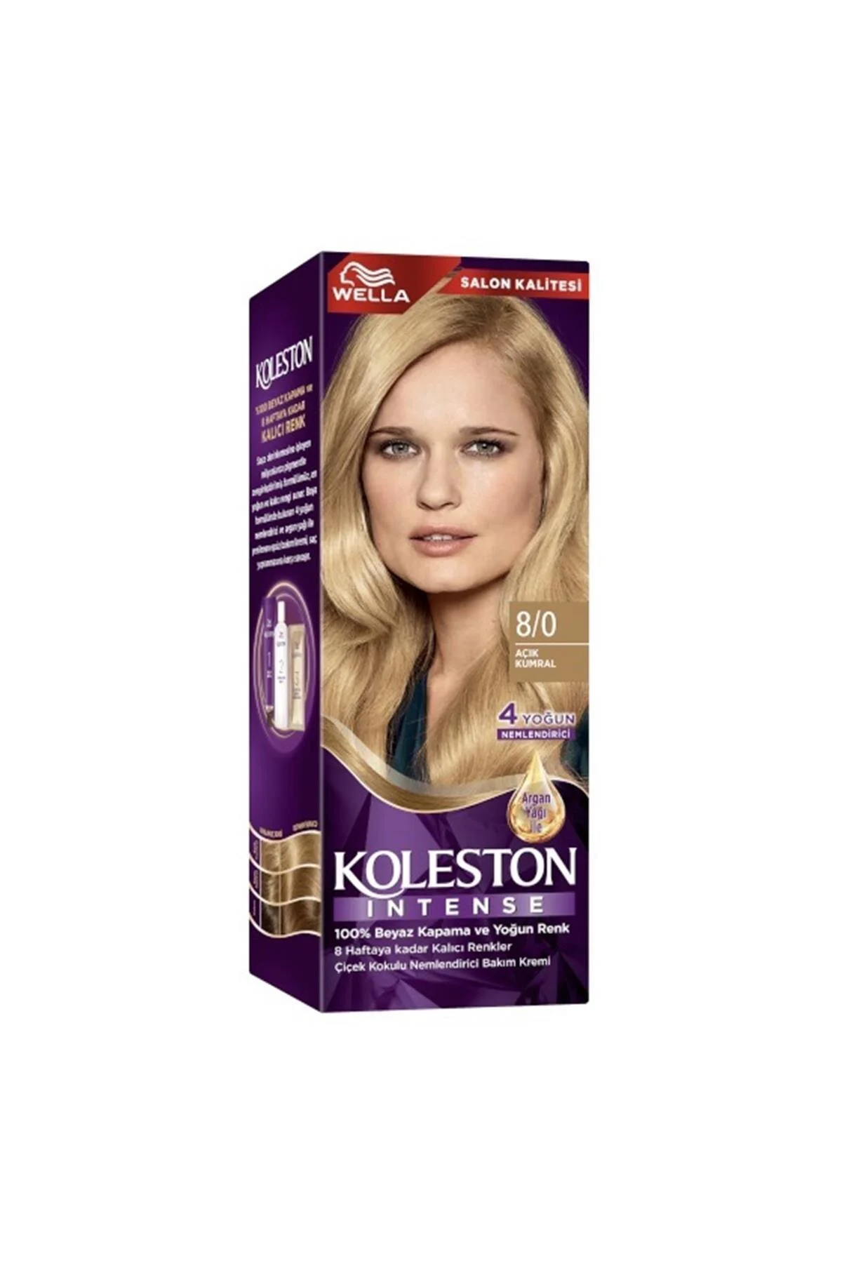 رنگ مو موی شدید و NO: 8 0 BRUNO روشن wella koleston