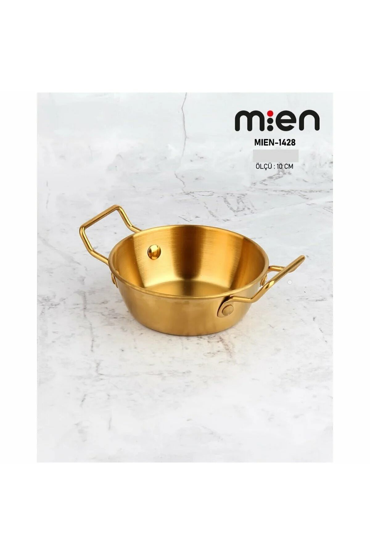 ظروف دکوری بشقاب و کاسه SOSLUK METAL GOLD 10 سانتی متر MİEN HOME