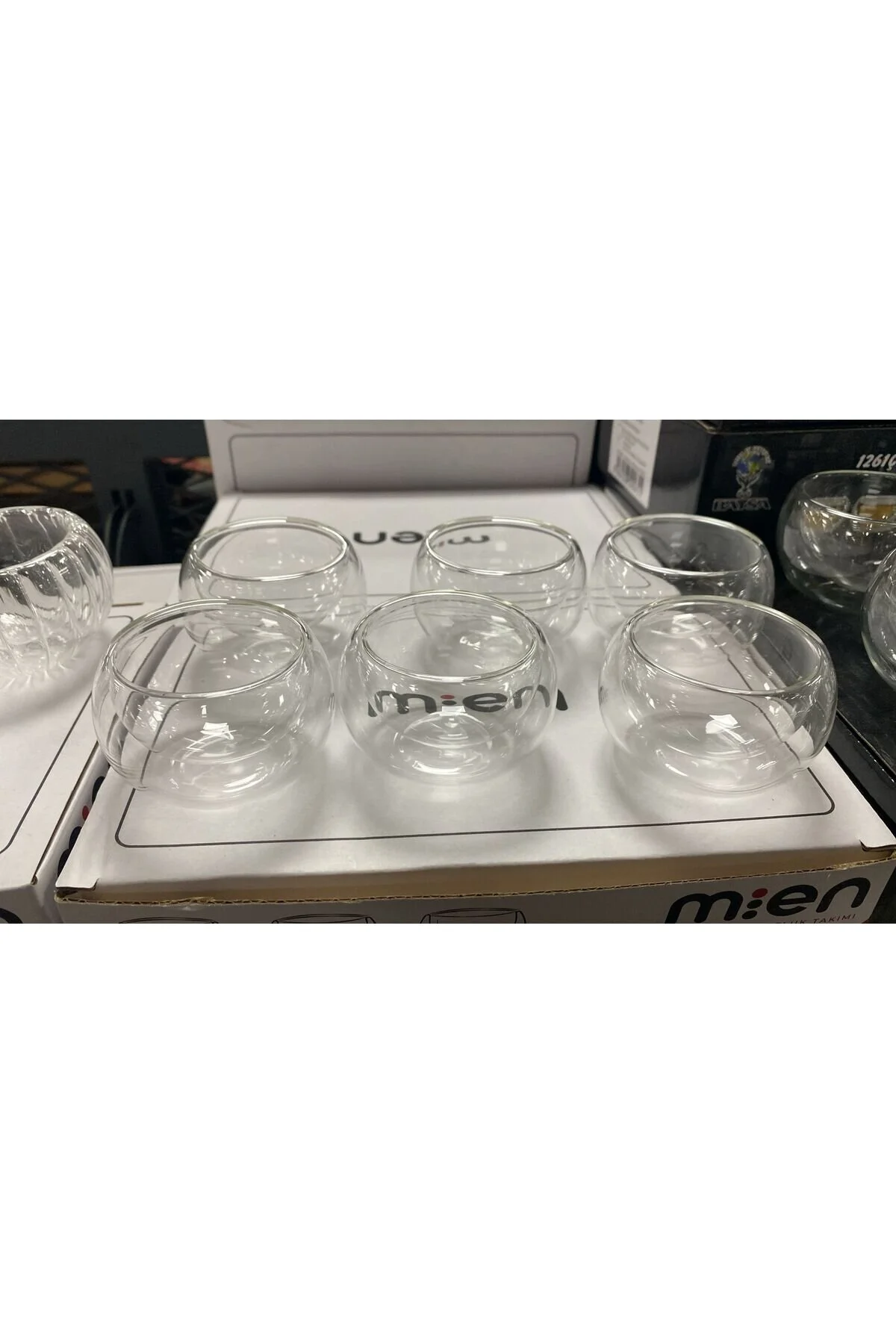 ظروف دکوری بشقاب و کاسه ارائه شیشه فروخته شده به نام مسطح 6 قطعه LİLA HOME