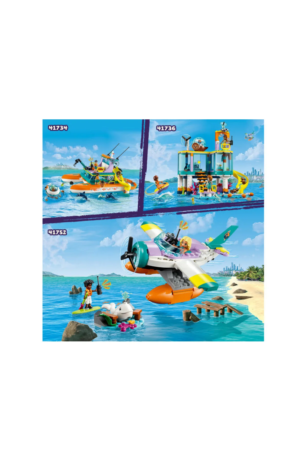لگو و اسباب بازی های ساخت محور دوستان 41752 هواپیمای نجات دریایی LEGO