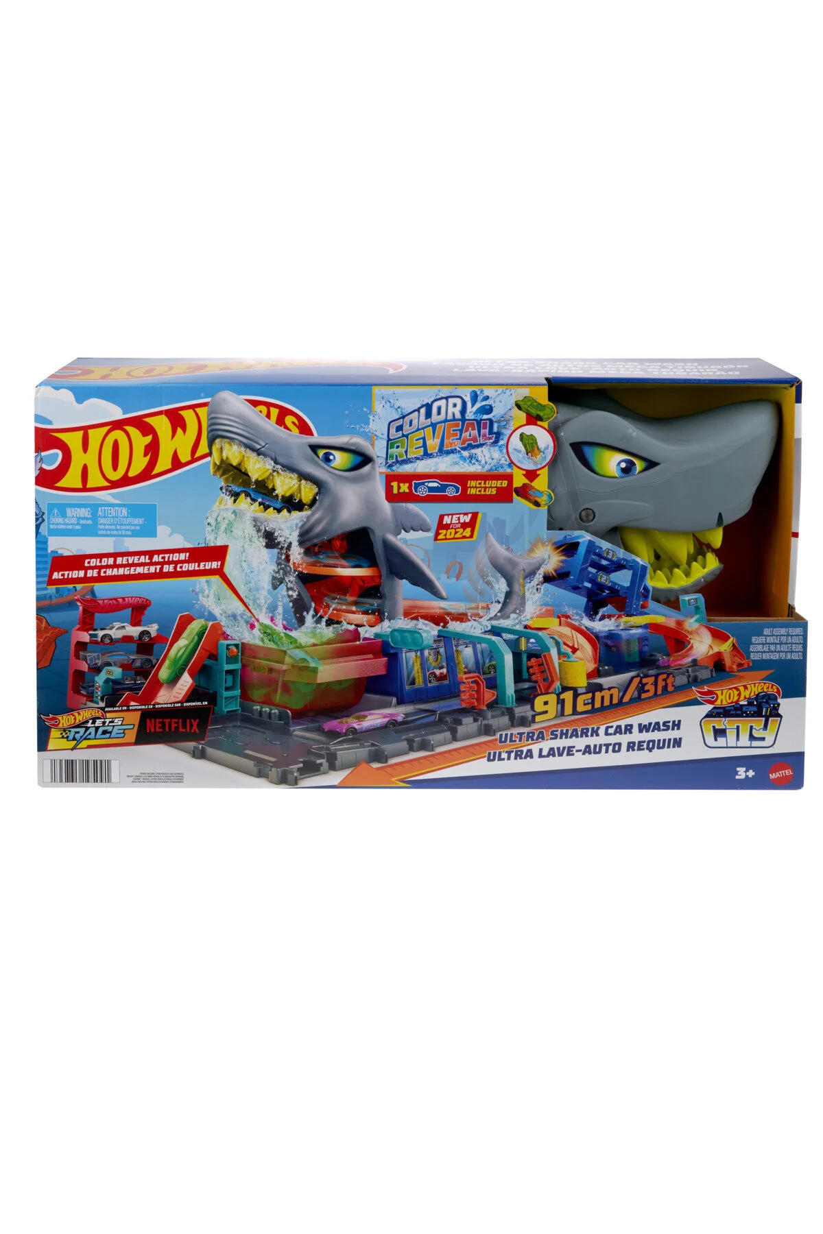 ماشین اسباب بازی شستشوی کوسه زرق و برق دار هات ویلز اورجینال HOT WHEELS