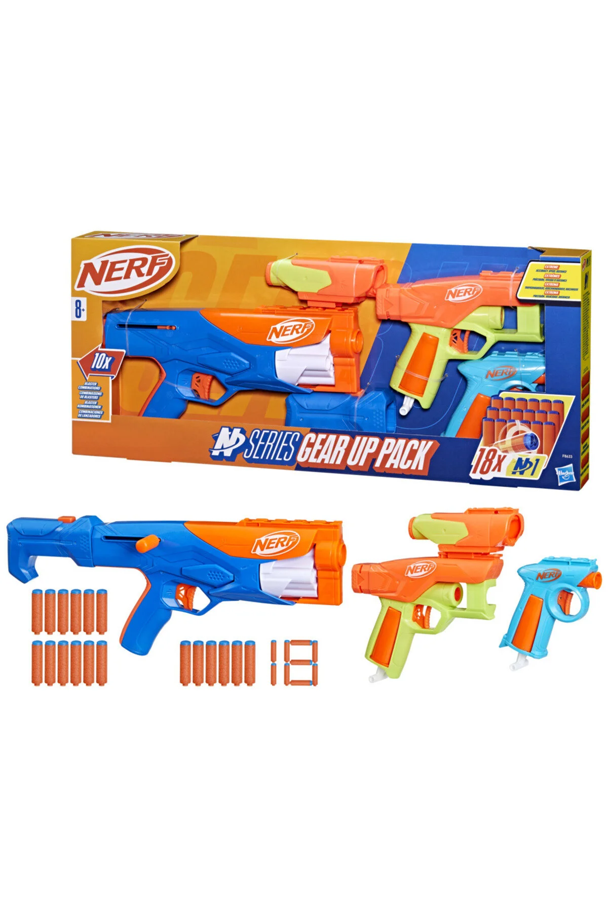 تفنگ های اسباب بازی و آب بسته دنده N CLASS اورجینال Nerf