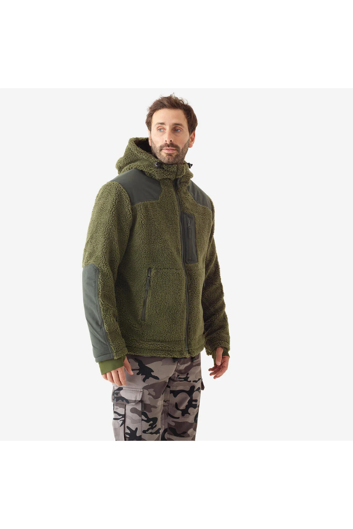 مردانه SOLOGNAC NO SOUND CARDIGAN قطبی سبز شکار و مشاهده طبیعت 900 Decathlon