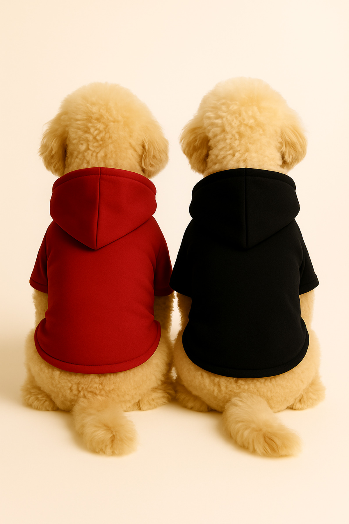 لباس سگ مشکی ژاکت پشمی کلاهدار و گربه بسته فرصت 2 تکه قرمز djt2'li فرصتpacketi2022 Monopetz - Monopetz - لباس سگ
