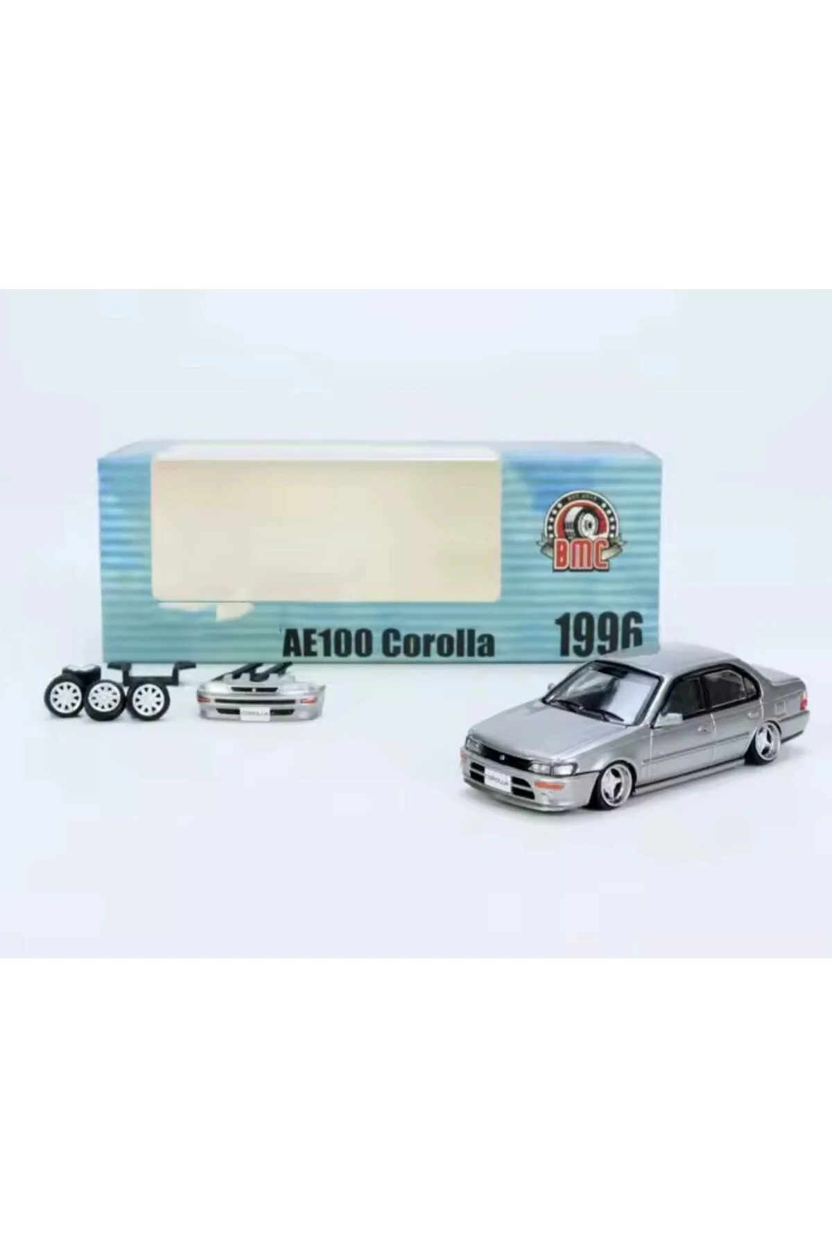 مدل خودرو ماشین BMC تویوتا کرولا 1996 AE100 خاکستری LHD اورجینال BM Creations