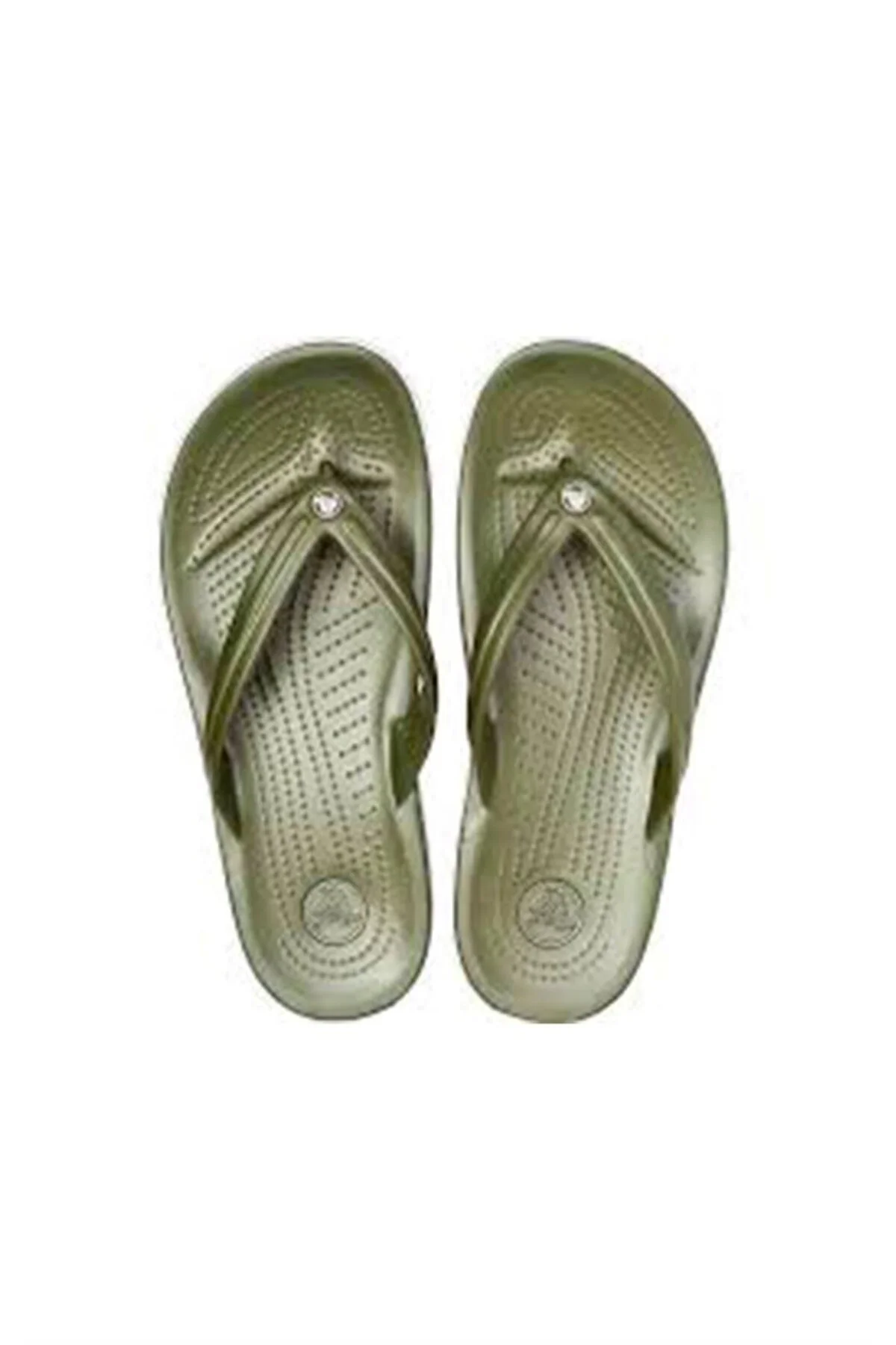 کفش مردانه زنانه یونیسکس Crocband Flip سبز سفید نظامی کراکس Crocs