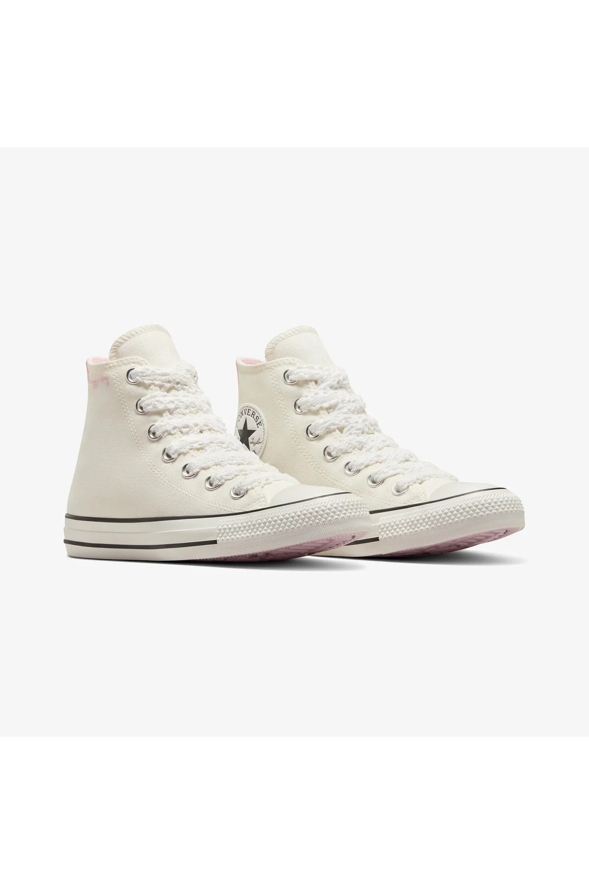اسنیکر کفش کتانی کرمی یونیسکس قلاب بافی چاک تیلور کانورس Converse