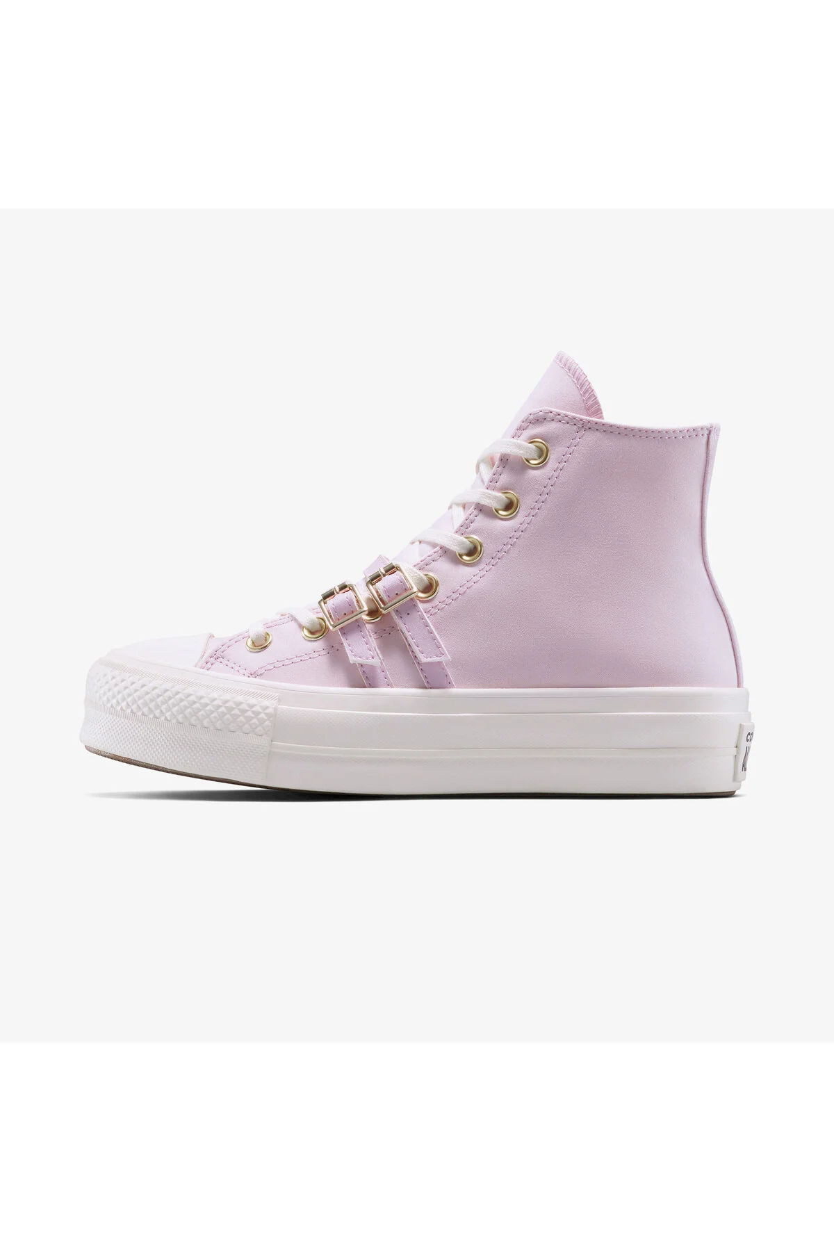 اسنیکر کفش کتانی صورتی زنانه با پلتفرم بالابر آل استار چاک تیلور کانورس Converse