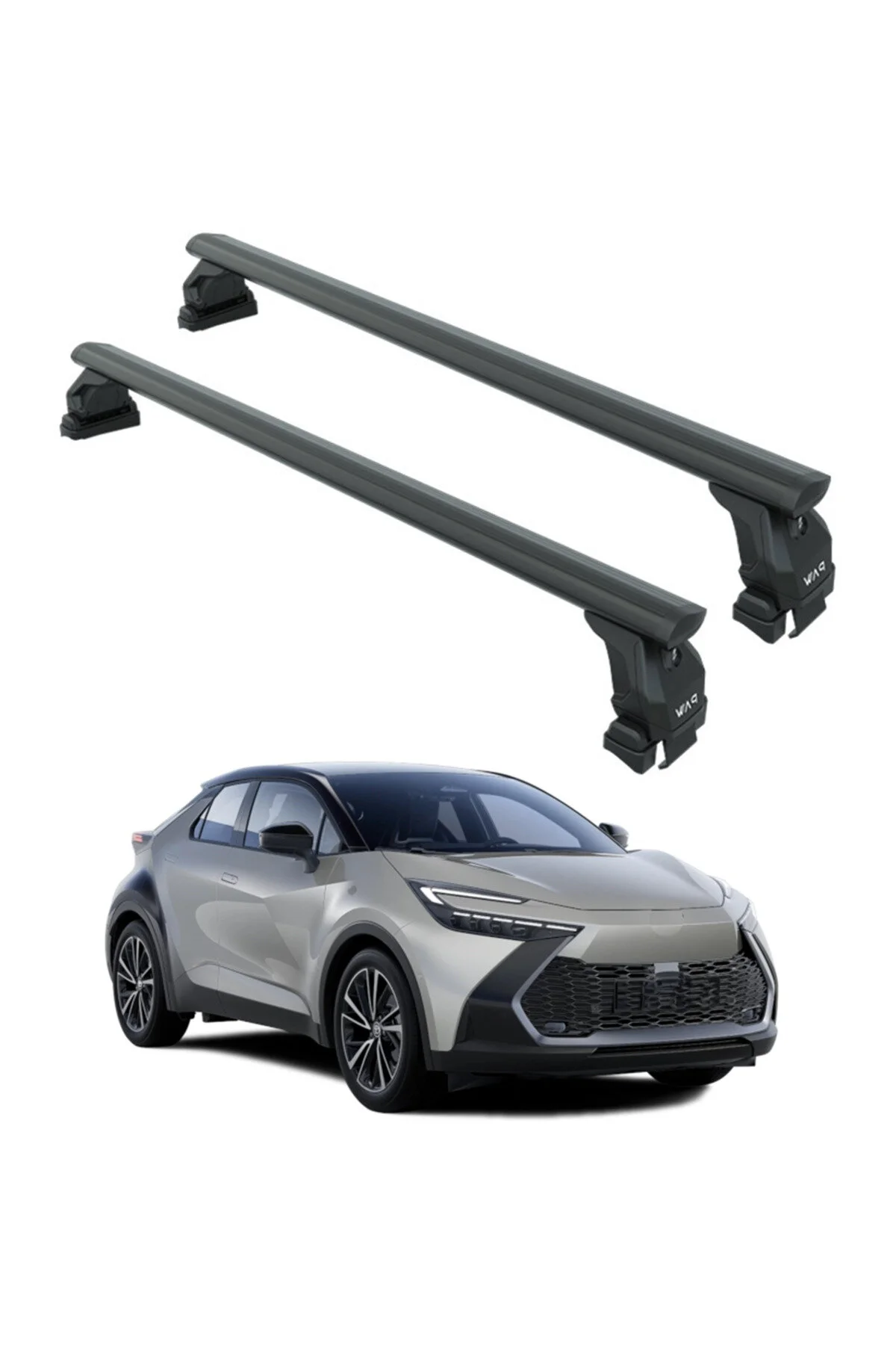 جعبه بار سقفی TOYOTA C HR 2023 2025 RACK ROOF RAIL INTERMEDIATE TOROS SERIES PRO 4 BLACK auto paw