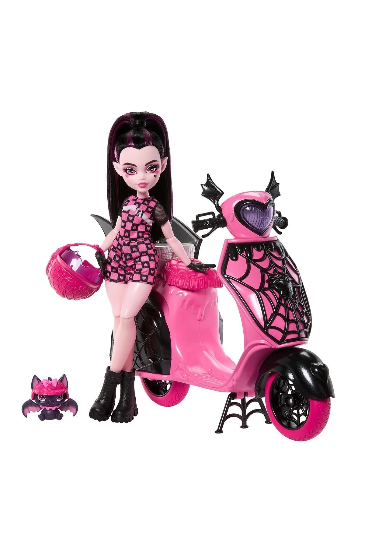 اسباب بازی های فیگور شخصیت اسکوتر VAMPTASTIC HIGH MONSTER DRACULAURA MONSTER HIGH