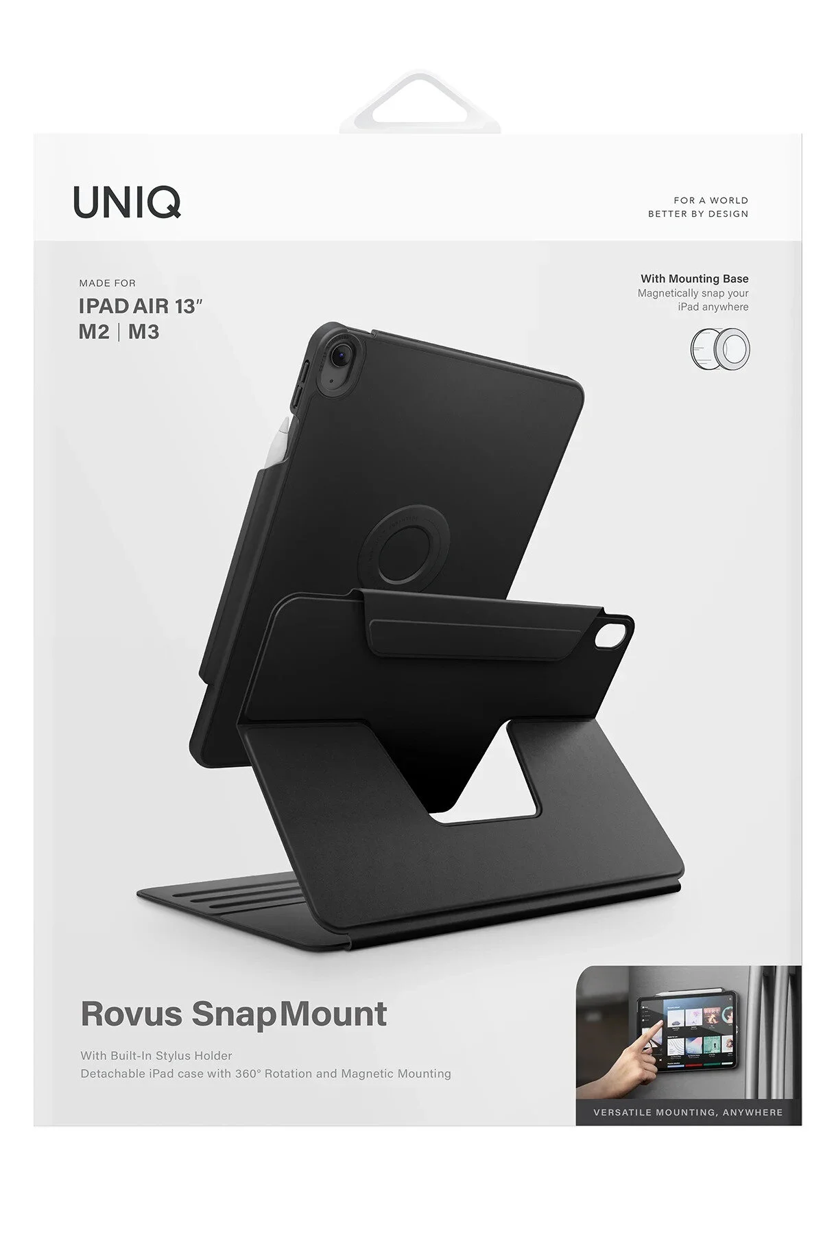 کاور تبلت IPAD 11 A16 نسل دهم 10.9 قاب ROVUS SNAPMOUNT PEN بخش شارژ مغناطیسی حالت خواب UNIQ Better By Design